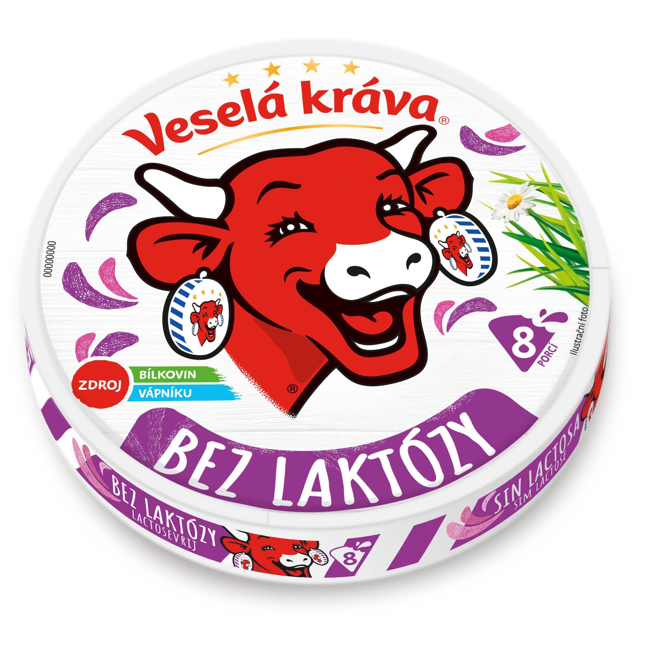 Veselá Kráva Bez laktózy 8ks 120 g