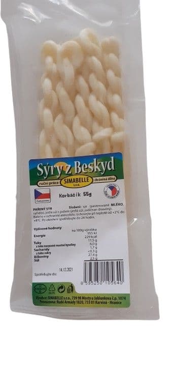 Sýry z Beskyd Korbáčik neuzený 55g