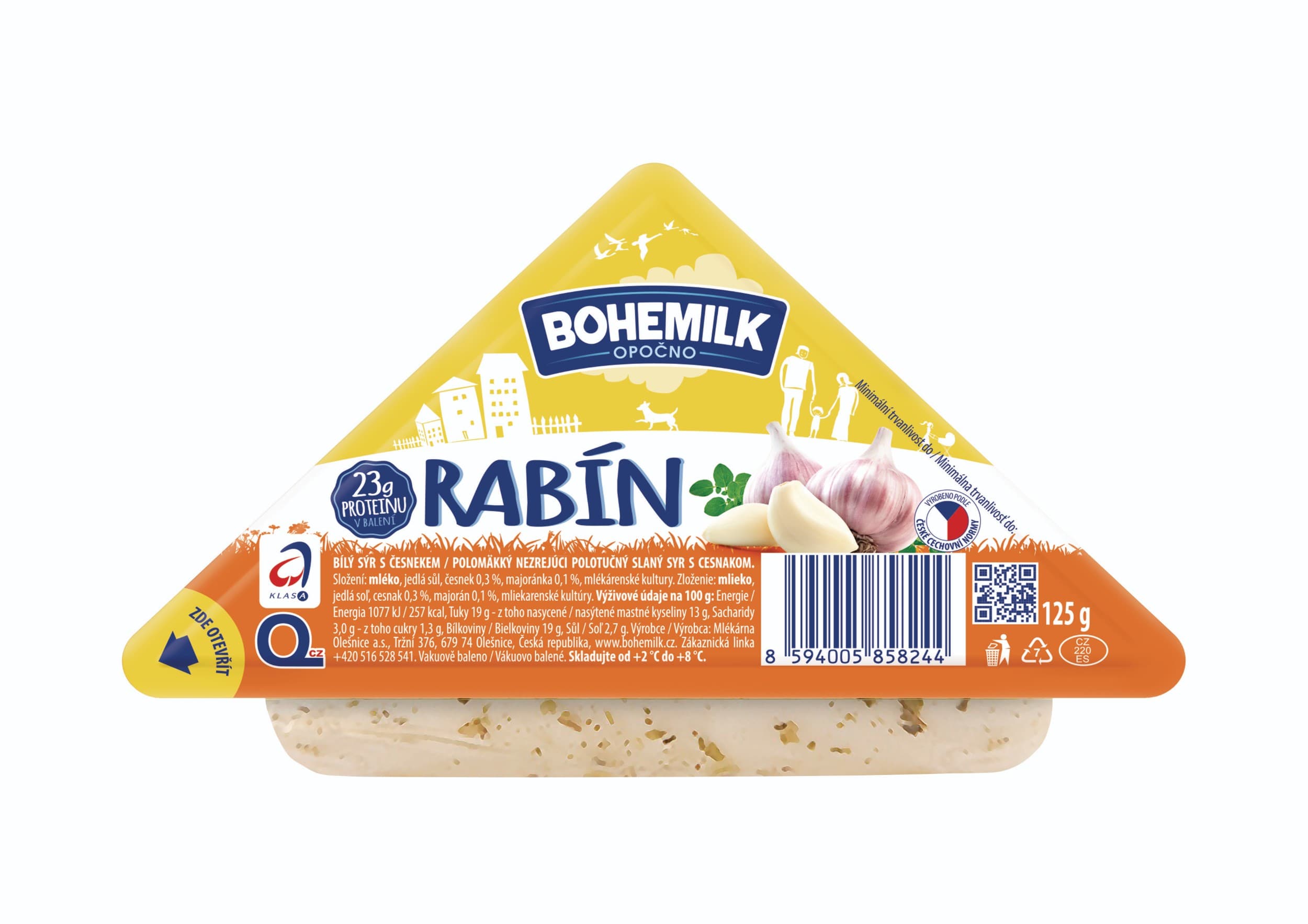 Moravia Rabín kořeněný bílý sýr 125 g