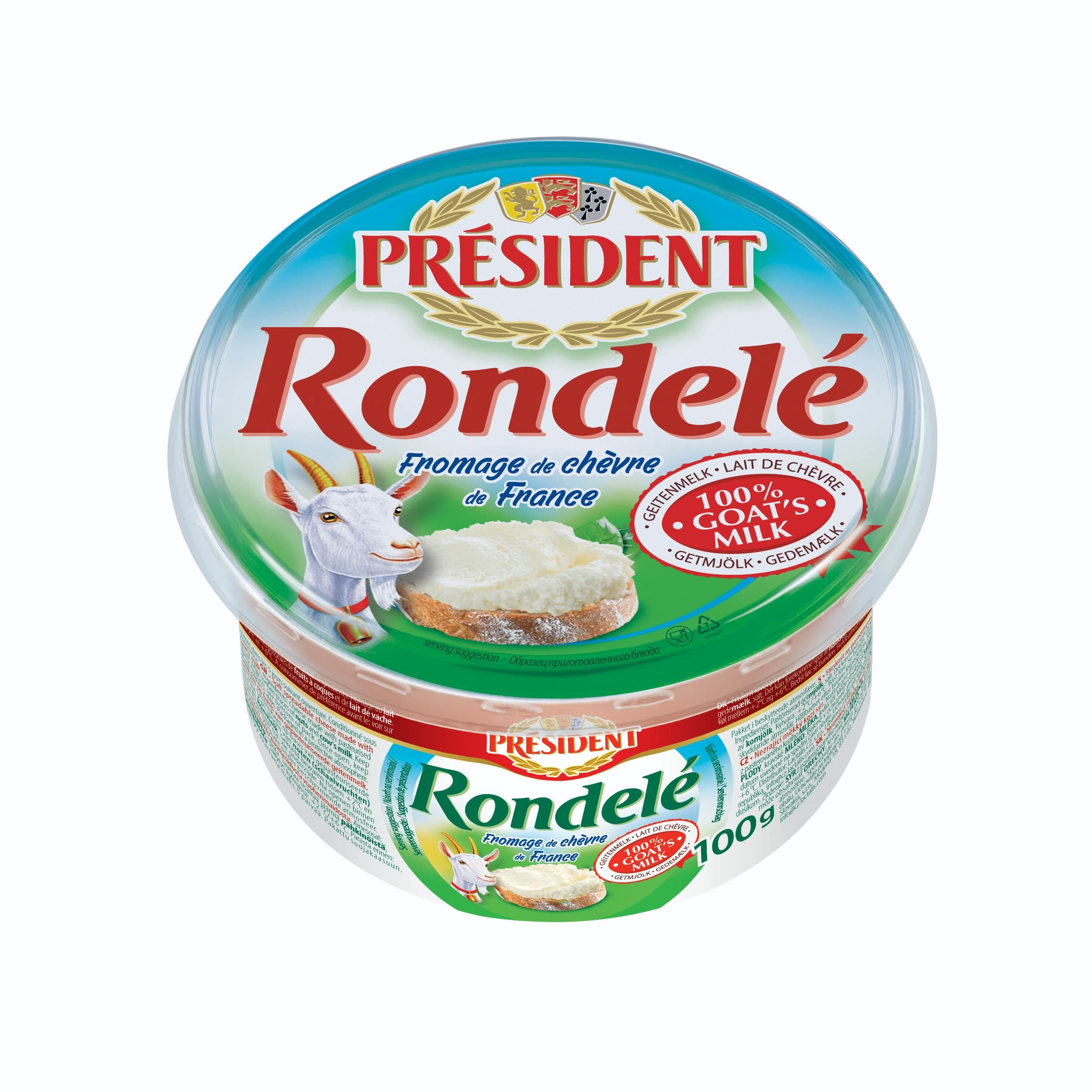 Président Rondele Kozí sýr 100g