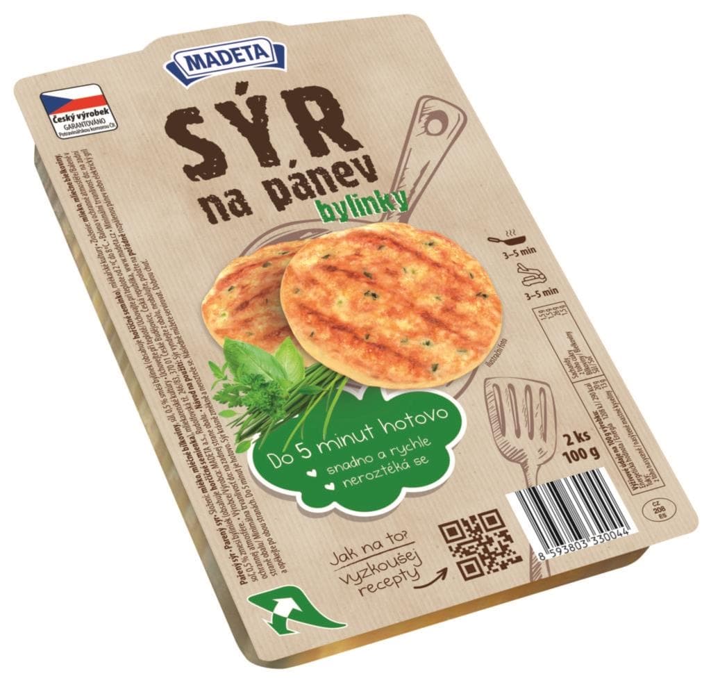 Madeta Sýr na pánev bylinky 100g