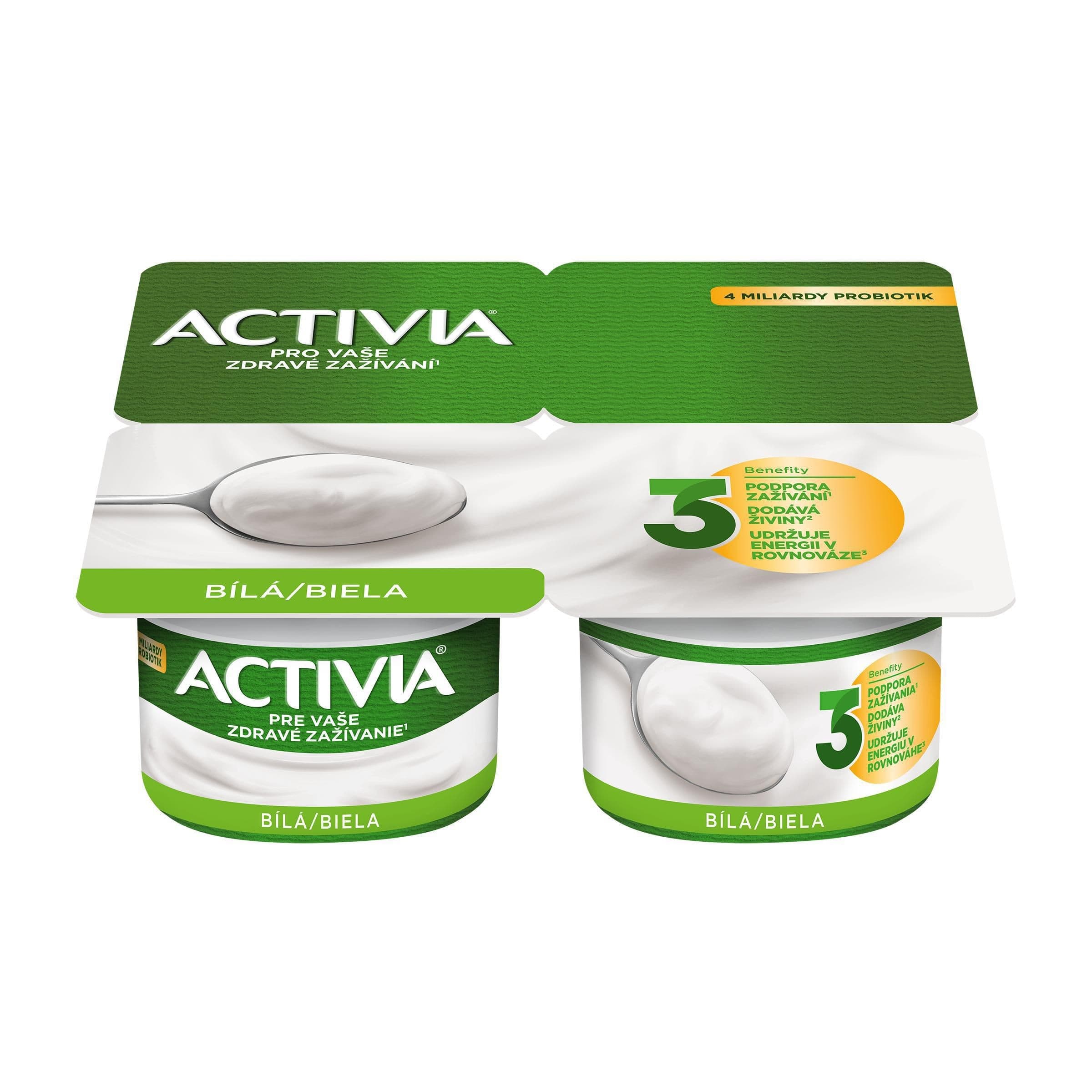Danone Activia Probiotický jogurt bílý 4x120 g