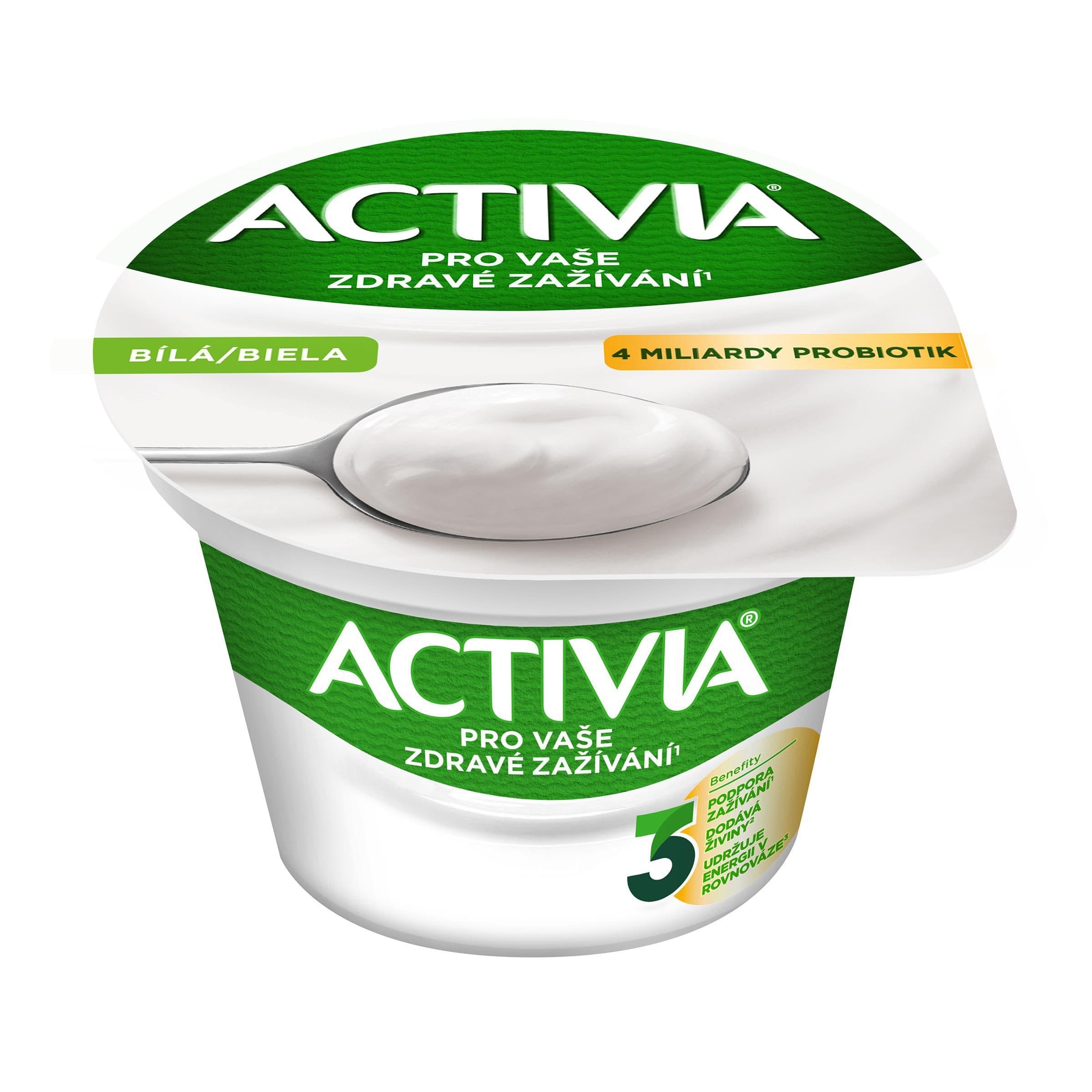ACTIVIA probiotický jogurt bílý 165g - bílý jogurt s bifidokulturou.