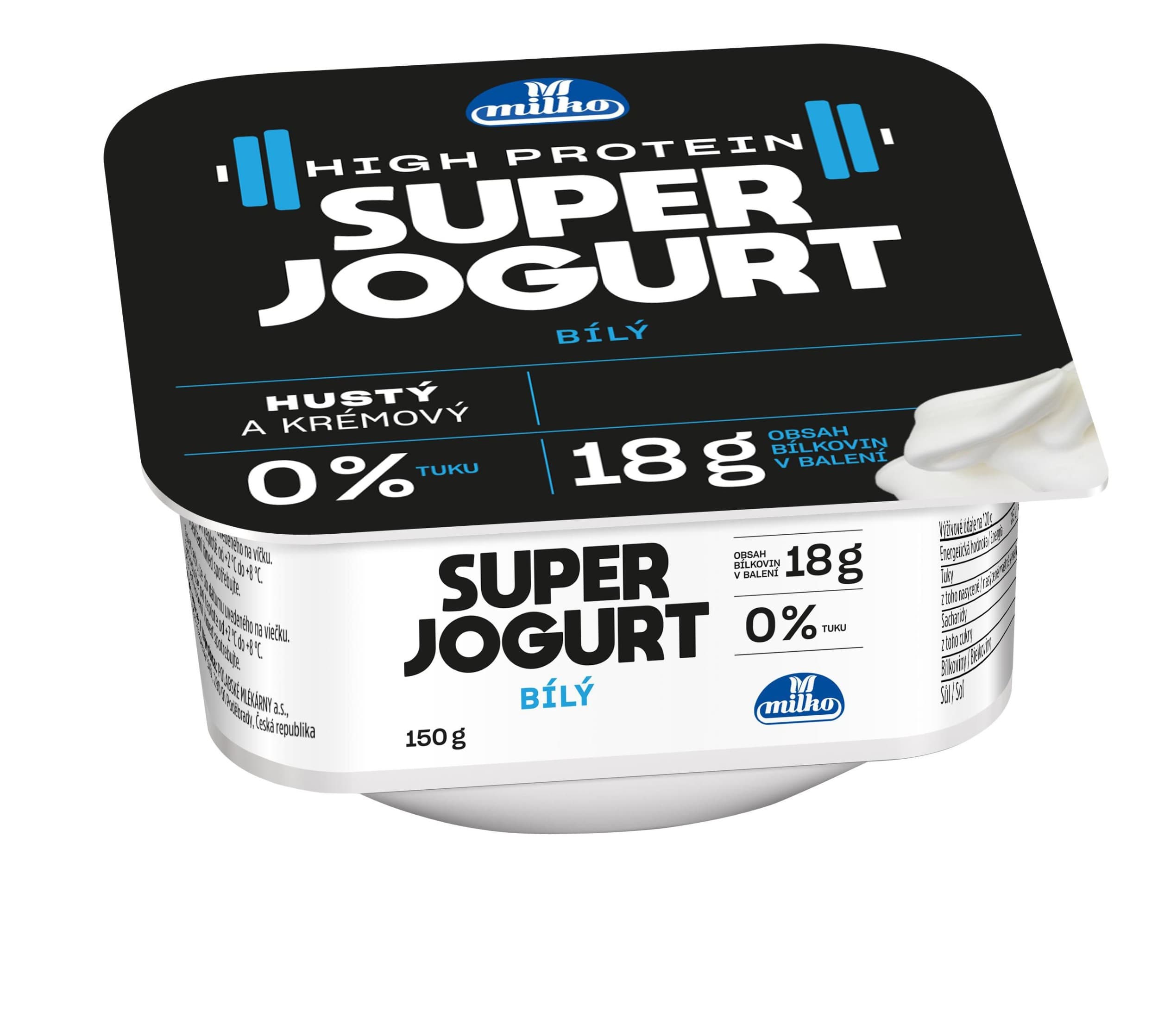 Milko Super jogurt bílý 150g 0% tuku