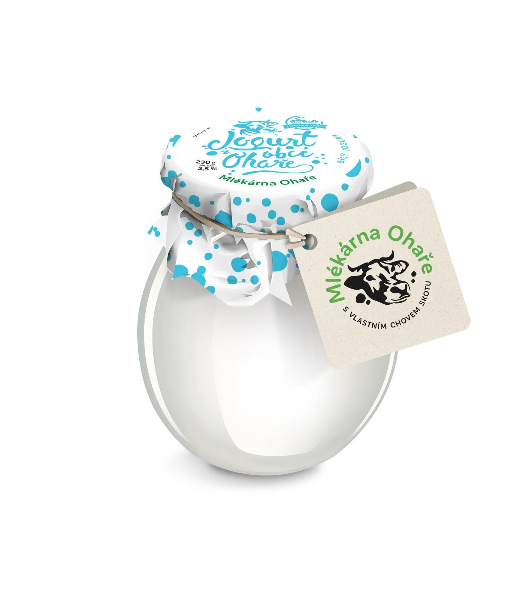 Mlékárna Ohaře, Jogurt z obce Ohaře bílý, 230g