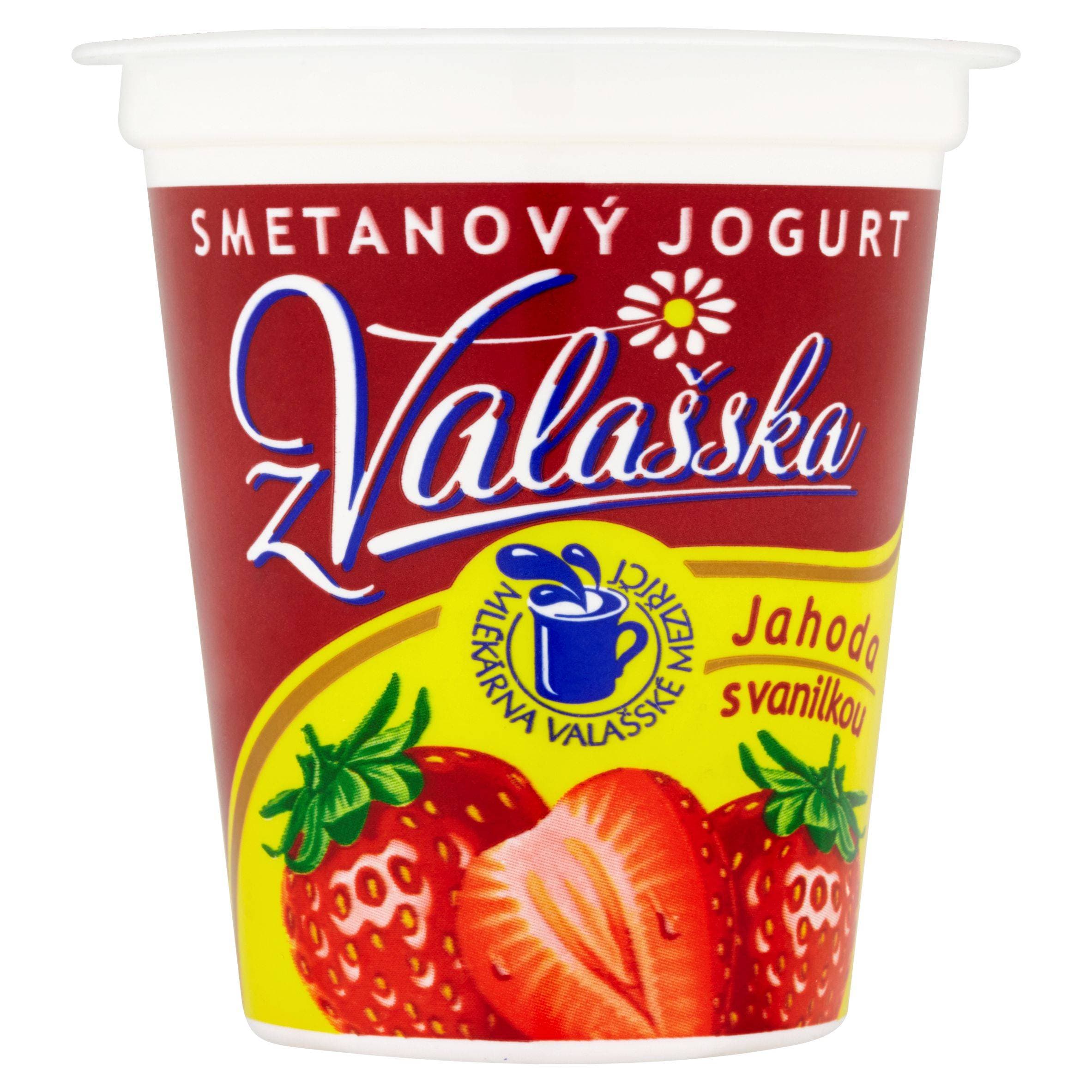 Mlékárna Valašské Meziříčí Smetanový jogurt z Valašska jahoda s vanilkou 150 g