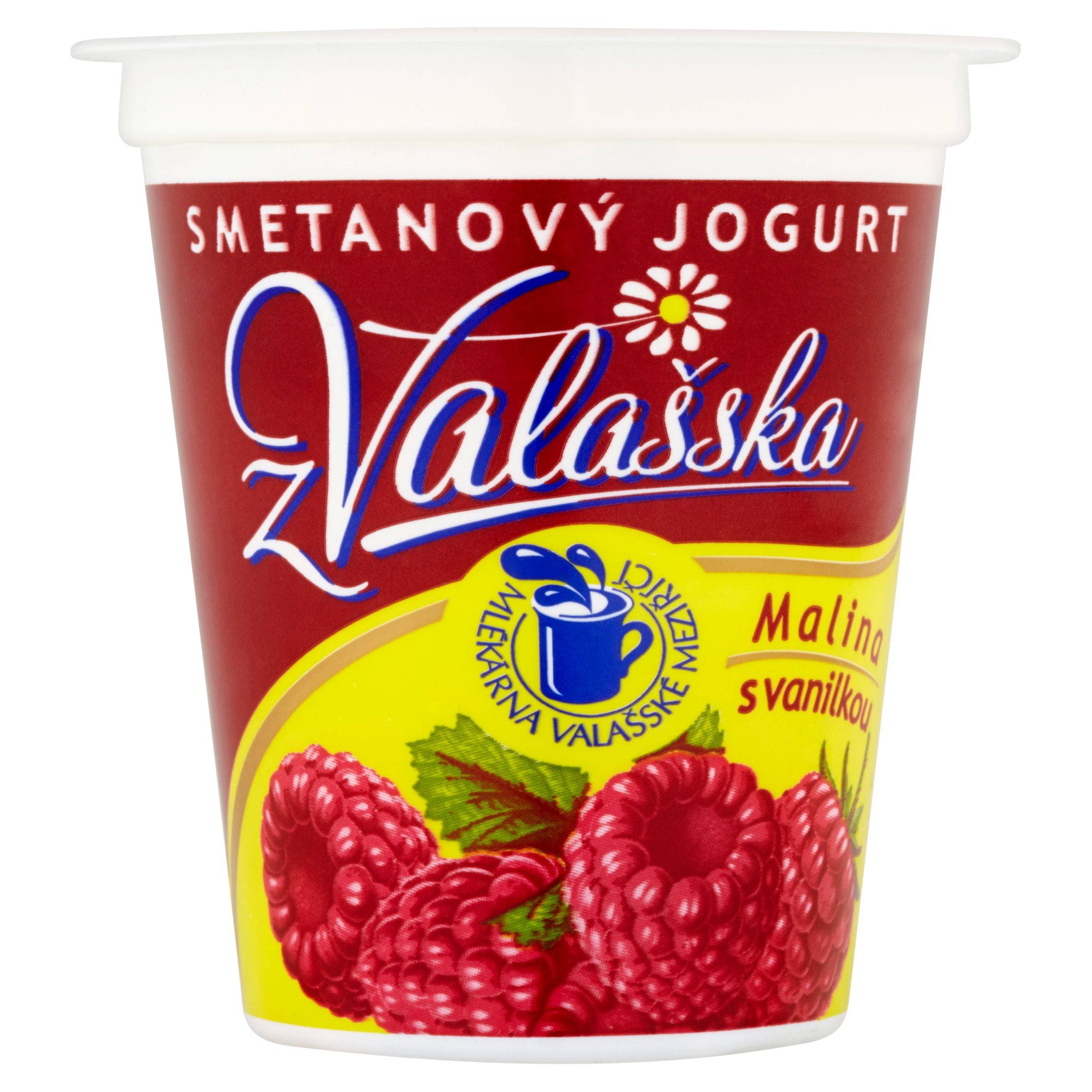 Mlékárna Valašské Meziříčí Smetanový jogurt z Valašska malina s vanilkou 150 g