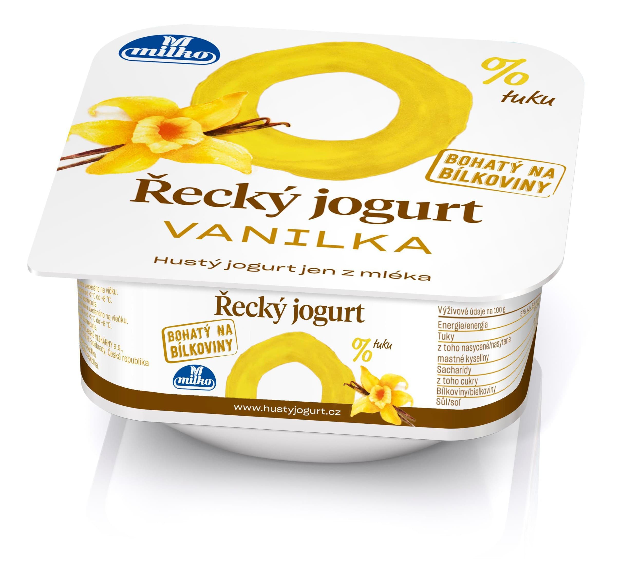 Milko Řecký jogurt 0% vanilka 140g