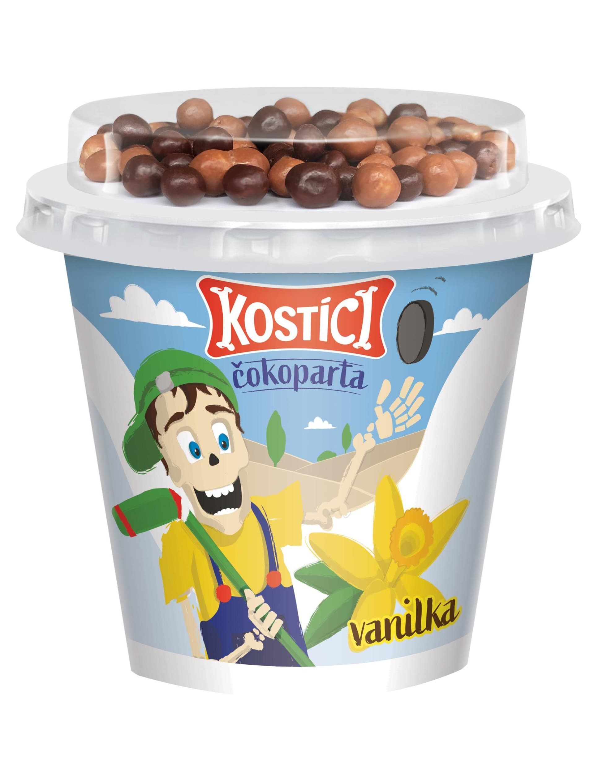 Danone Kostíci Čokoparta Jogurt vanilkový 107g