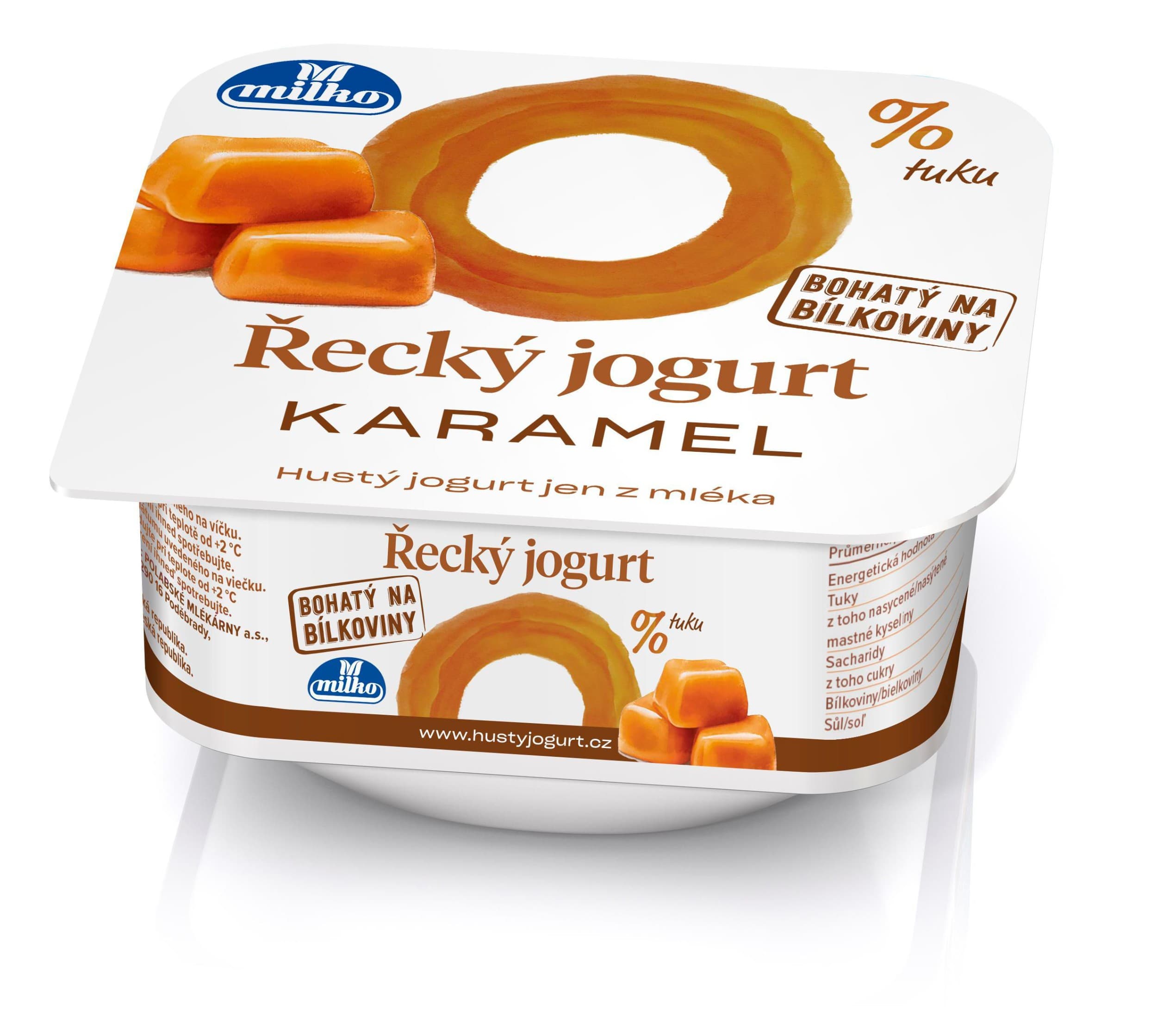 Milko Řecký jogurt 0% karamel 140g