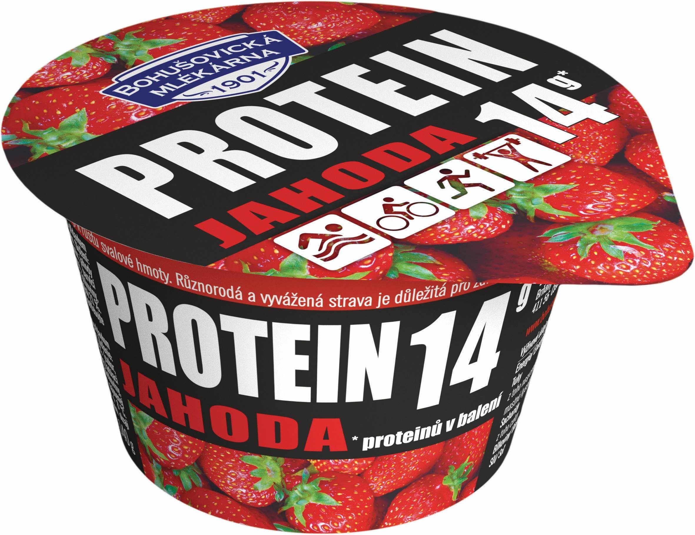 Bohušovická Mlékárna Protein jahoda 140g