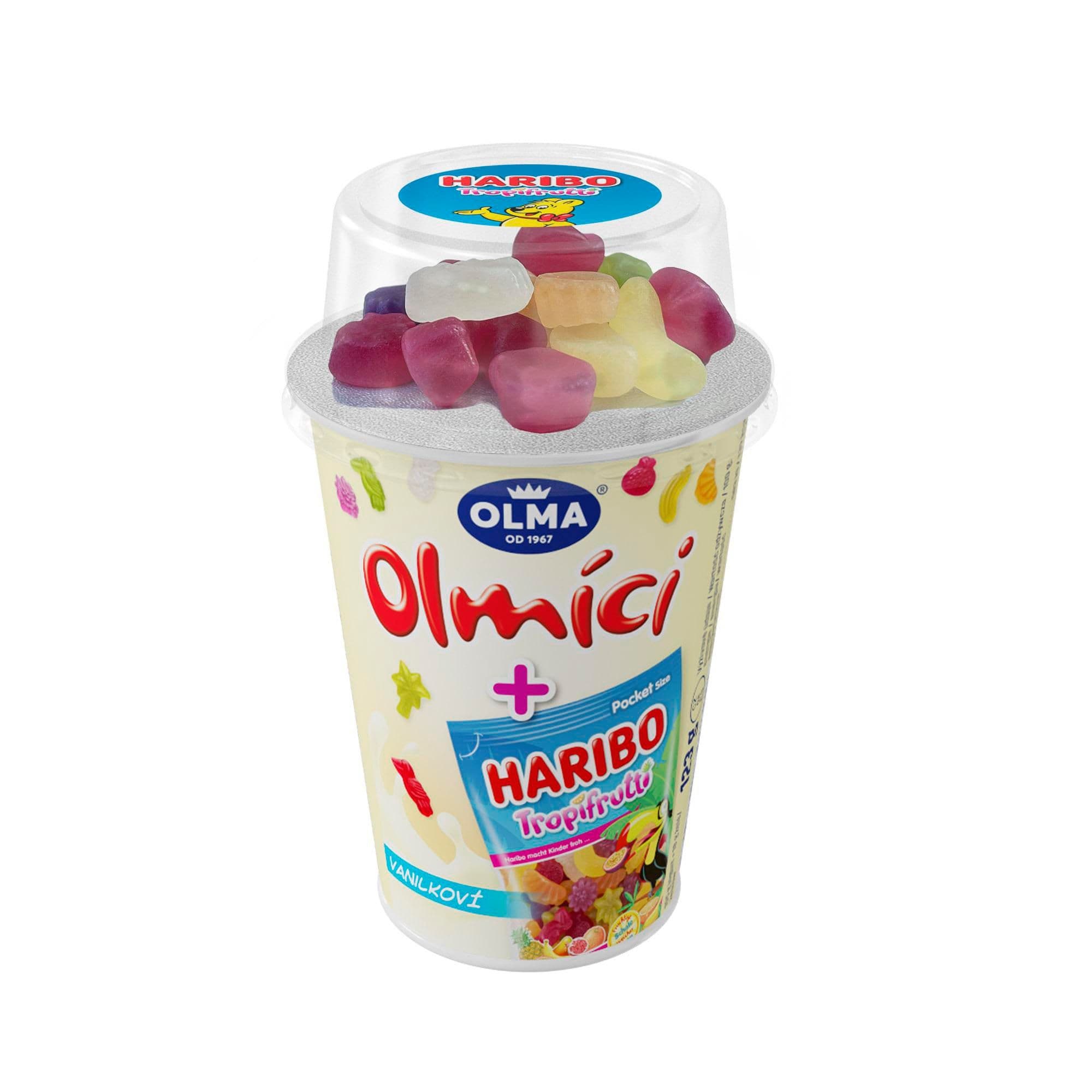 Olma Olmíci Haribo Tropi Frutti vanilkoví ( 105 g + 18 g ) 123 g
