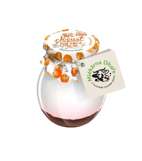 Mlékárna Ohaře, Jogurt  z obce Ohaře meruňkový, 230g