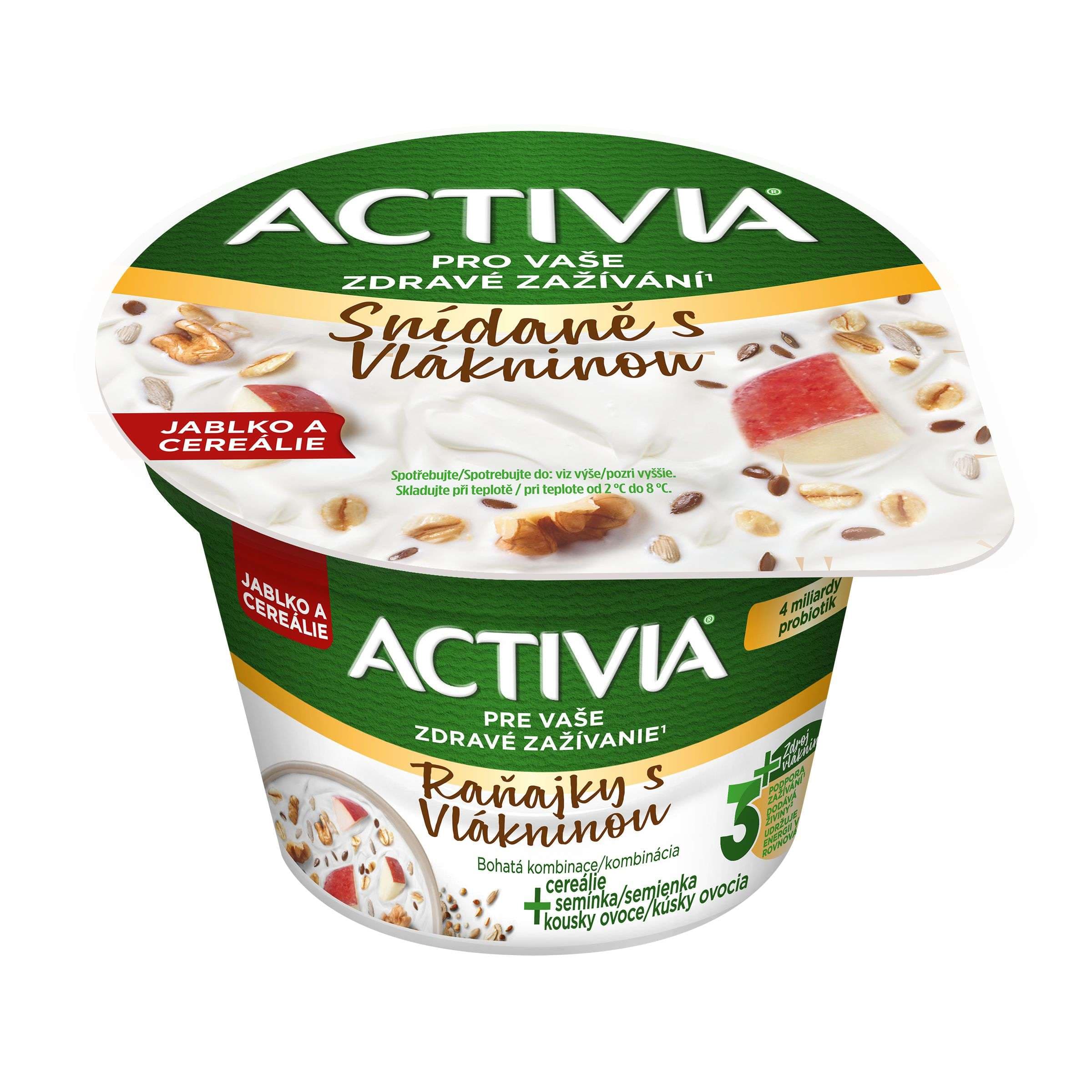 Activia Snídaně s vlákninou Jablko 170g
