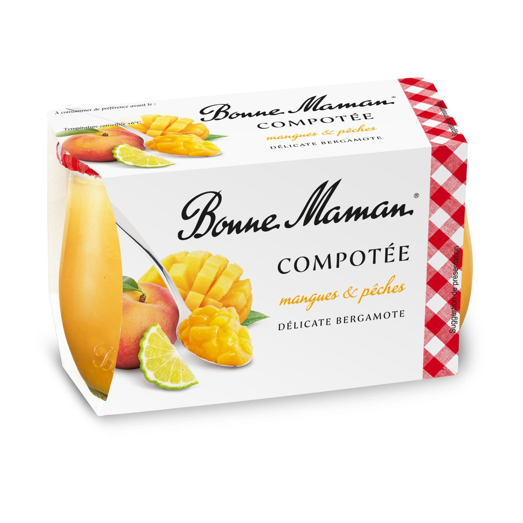 Bonne Maman mango a broskev s bergamotem 2x130g