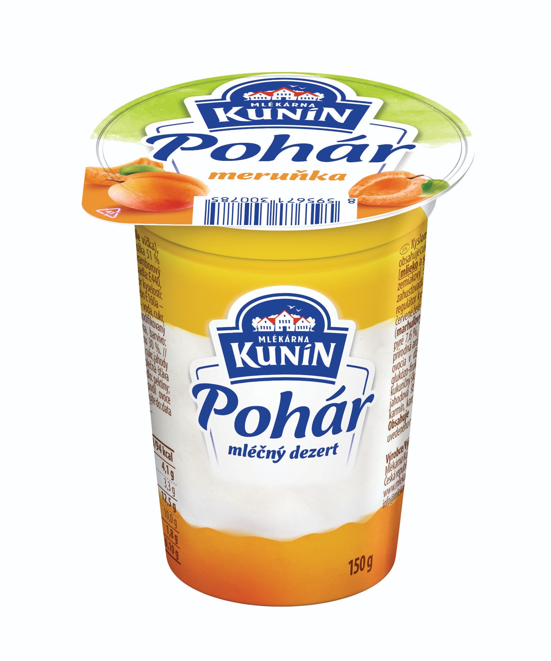 Kunín Pohár dezert meruňka 150g