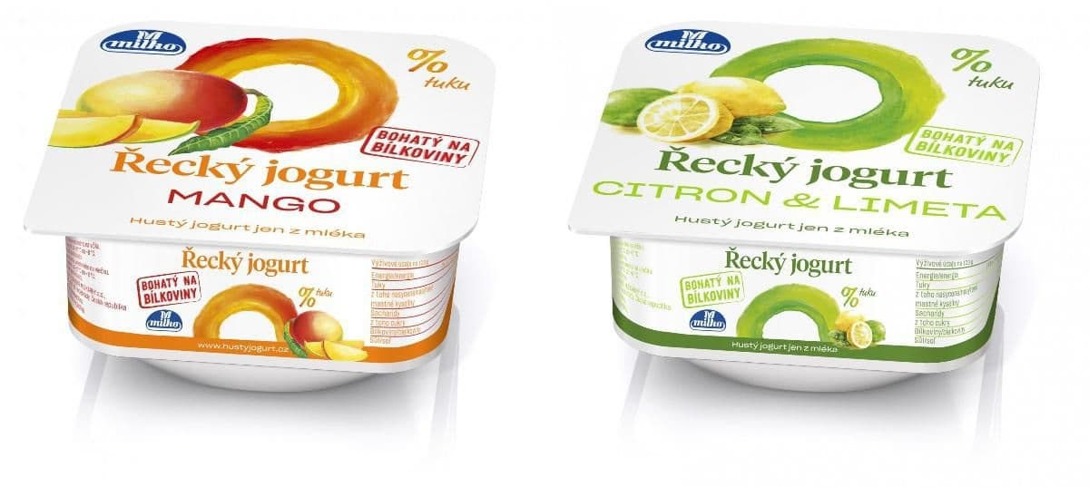 Řecký jogurt 0% mango + citron/limetka 140g