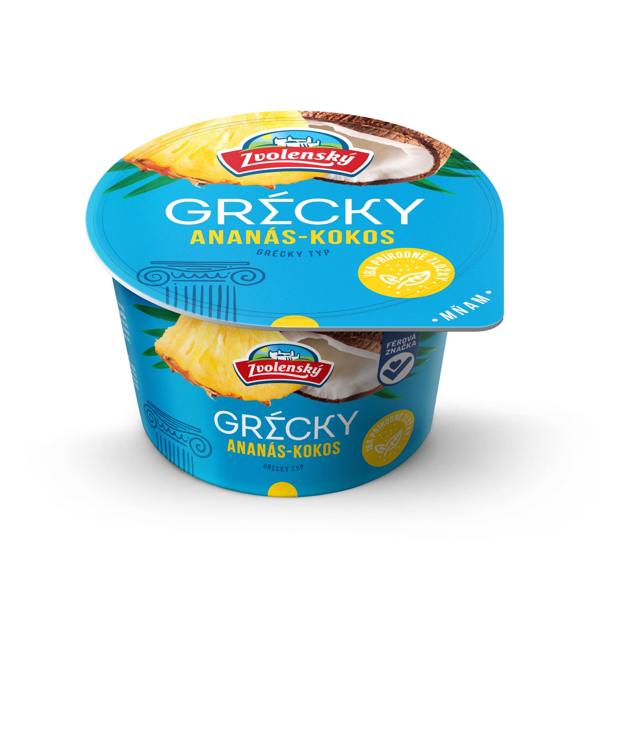 Zvolenský Jogurt řeckého typu ananas - kokos 125g