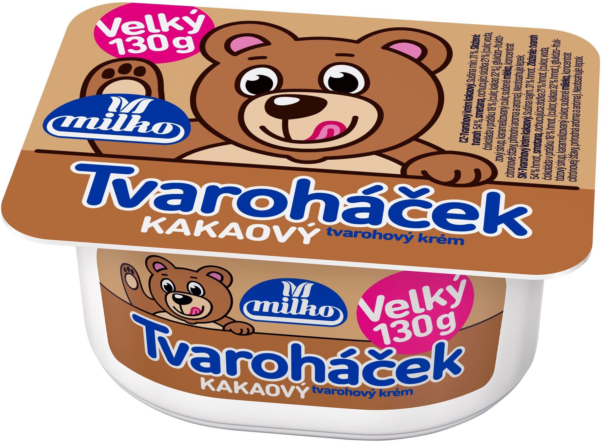 Milko Tvaroháček kakaový velký 130g