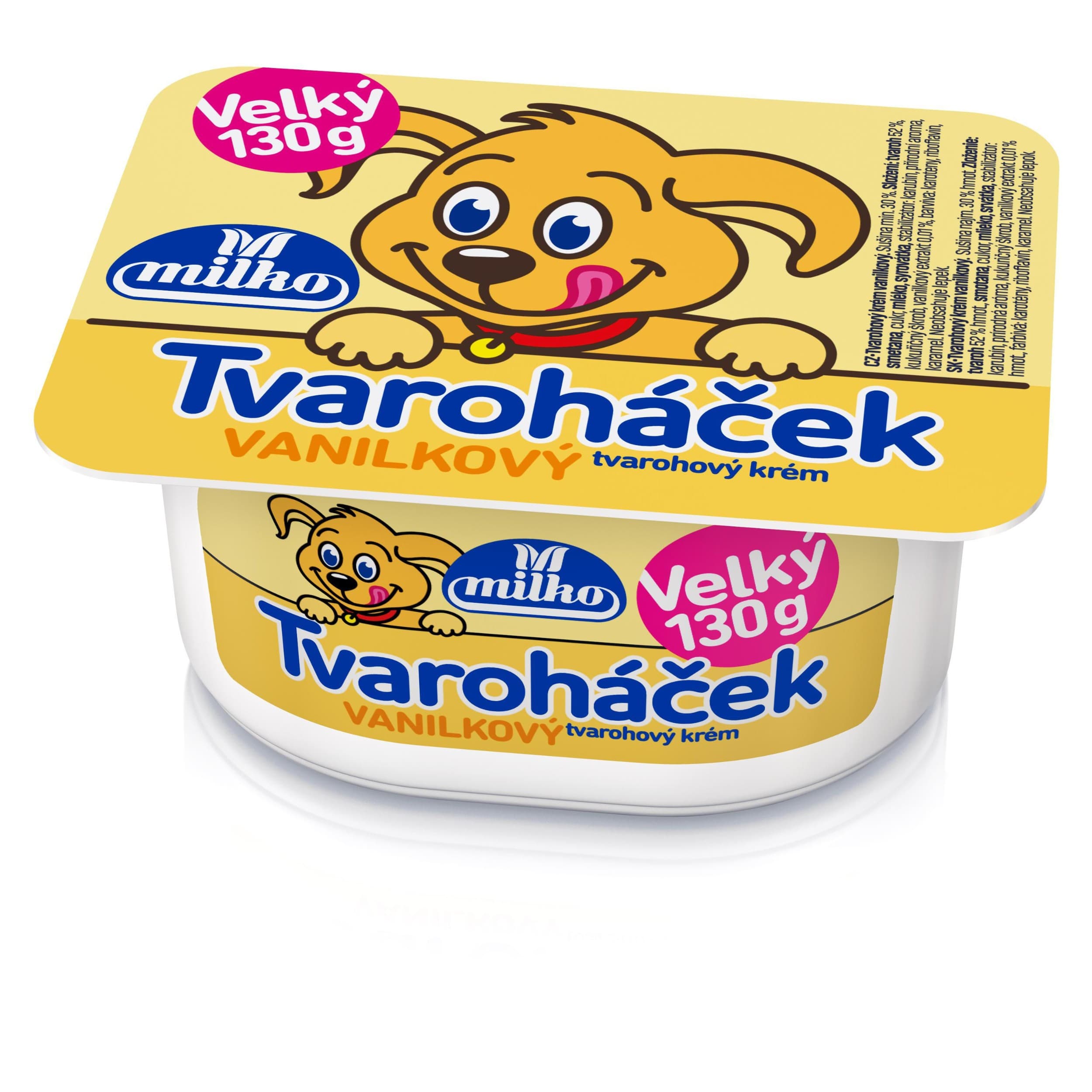Milko Tvaroháček vanilkový tvarohový krém 130g