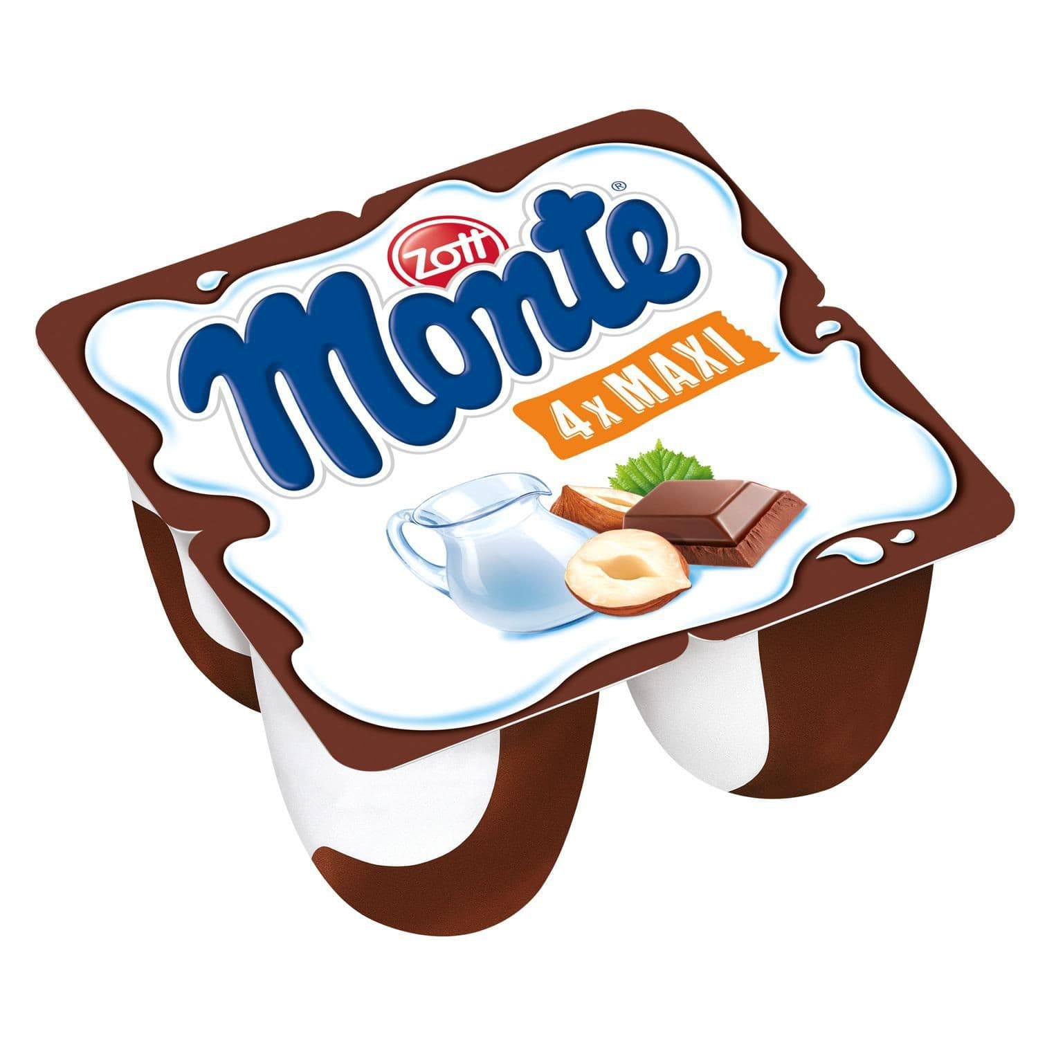 Zott Monte Maxi mléčný dezert čokoládový 4x100 g