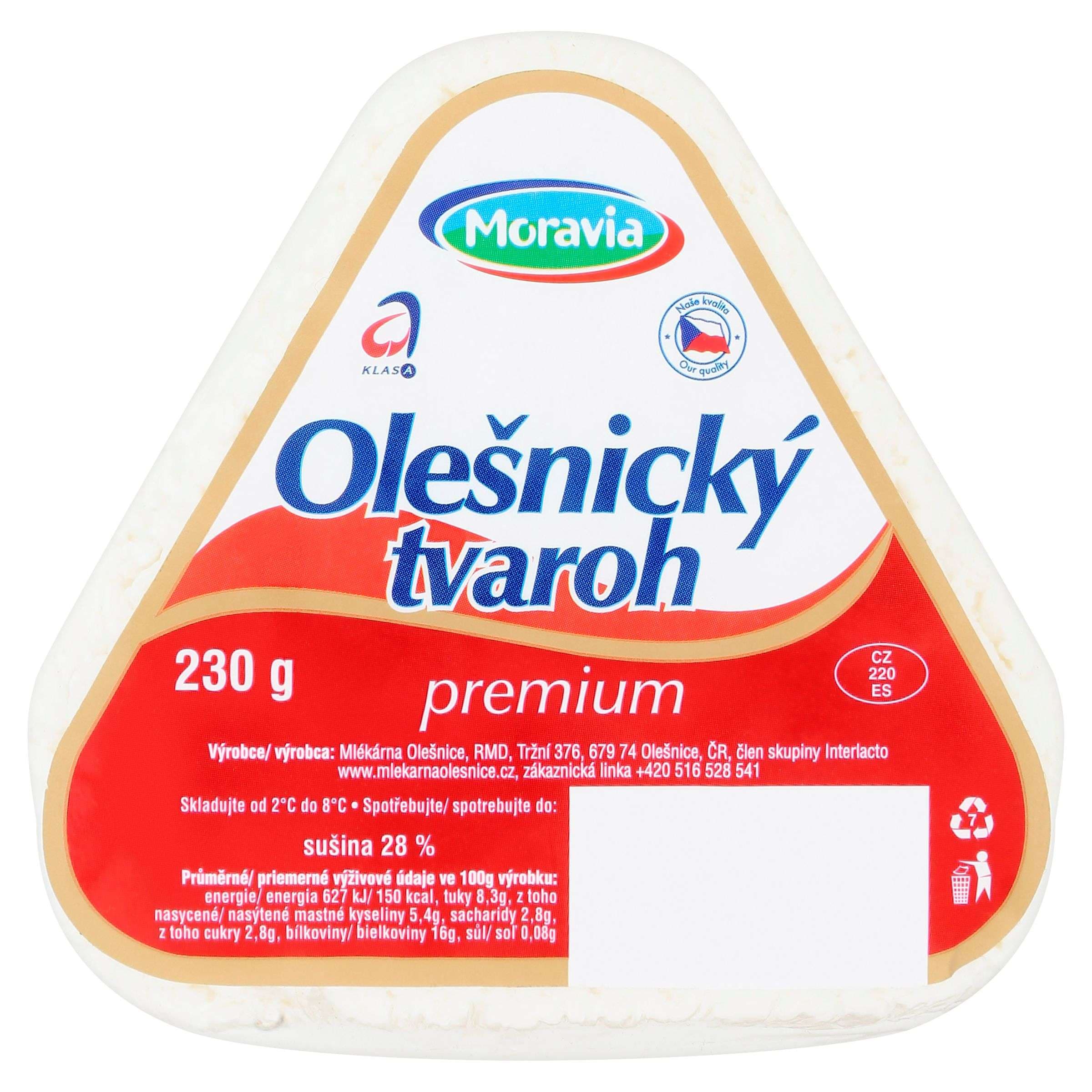 Moravia Olešnický tvaroh premium 230 g