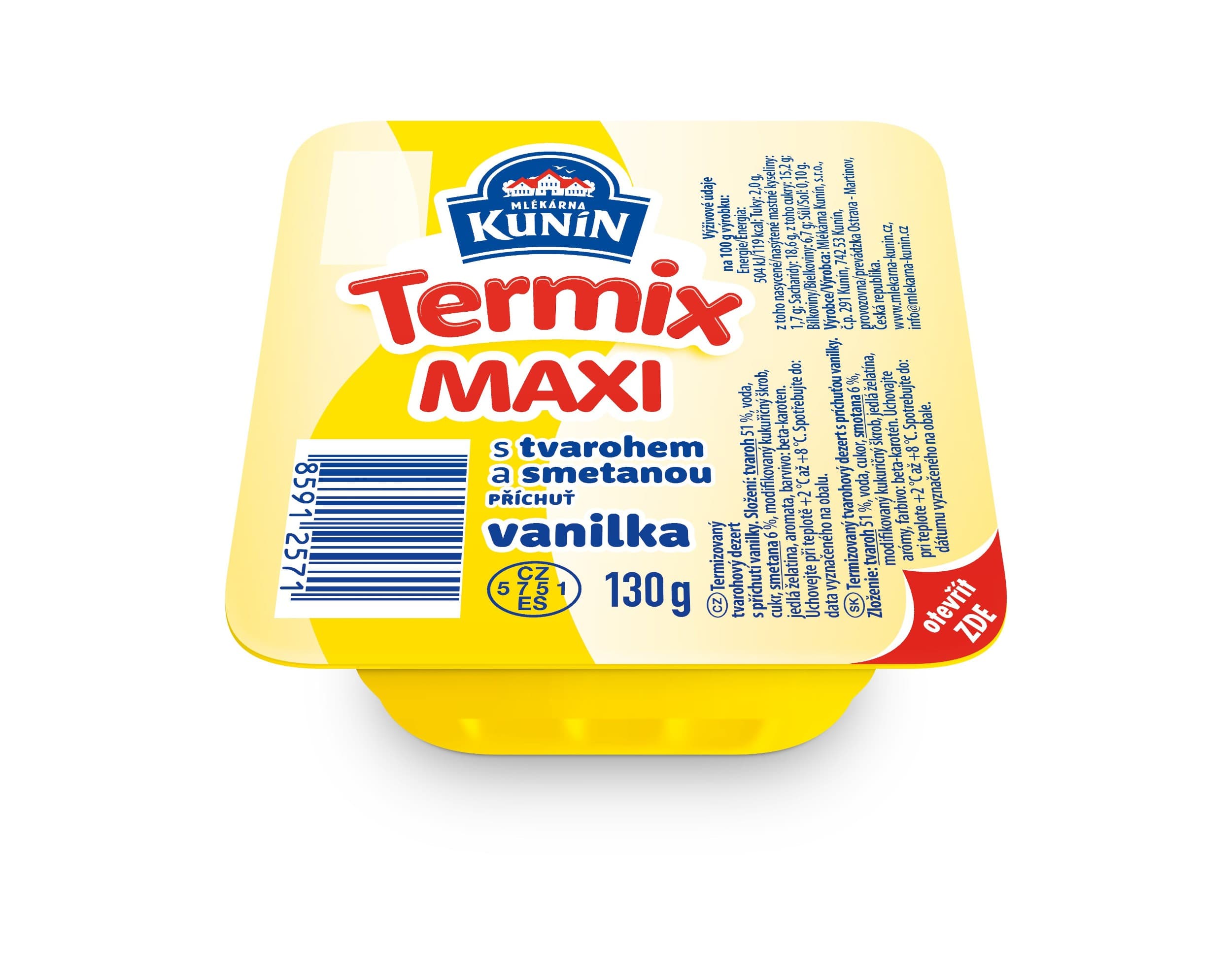 Kunín Termix MAXI s příchutí vanilky 130 g