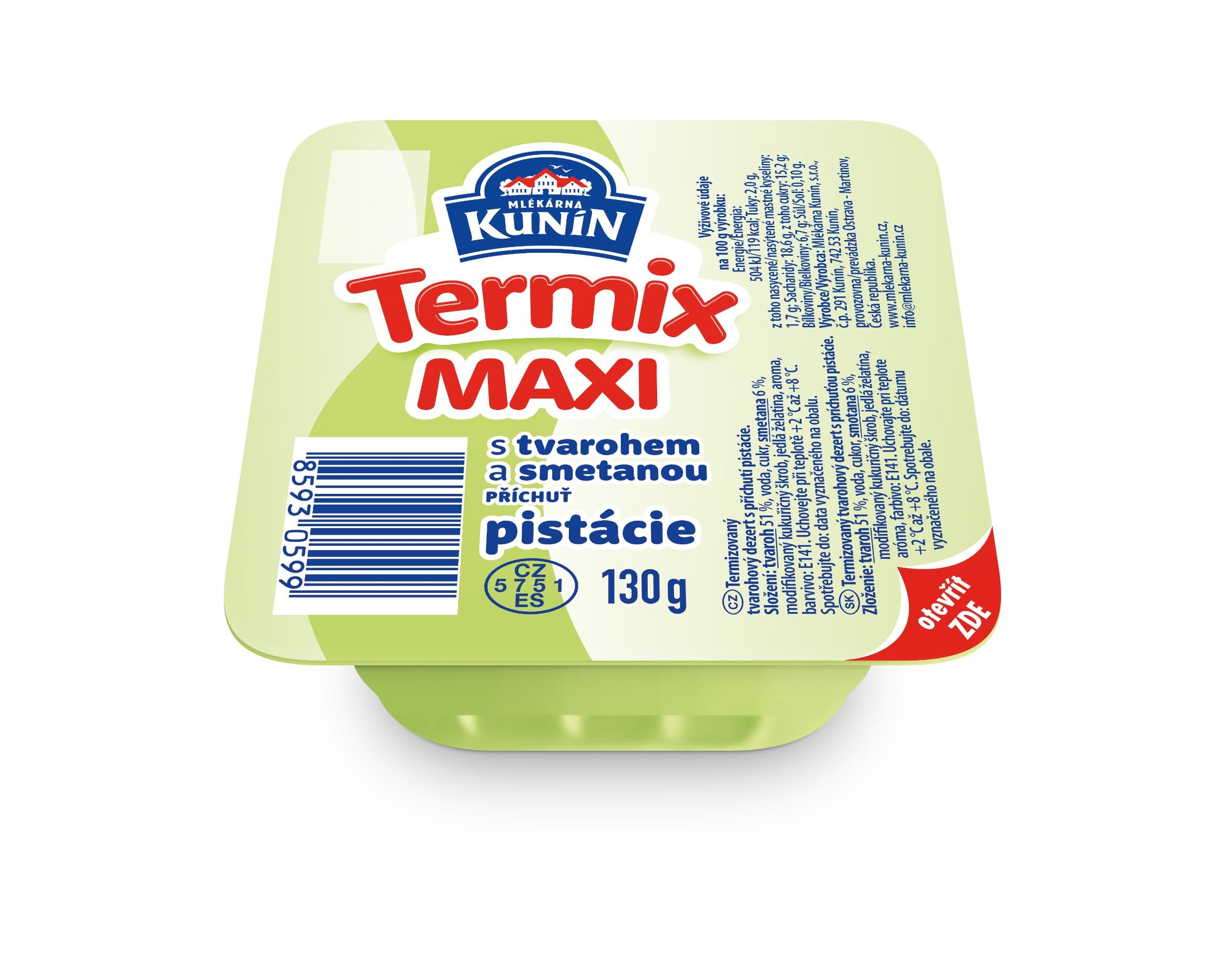 Kunín Termix maxi s příchutí pistácie 130 g