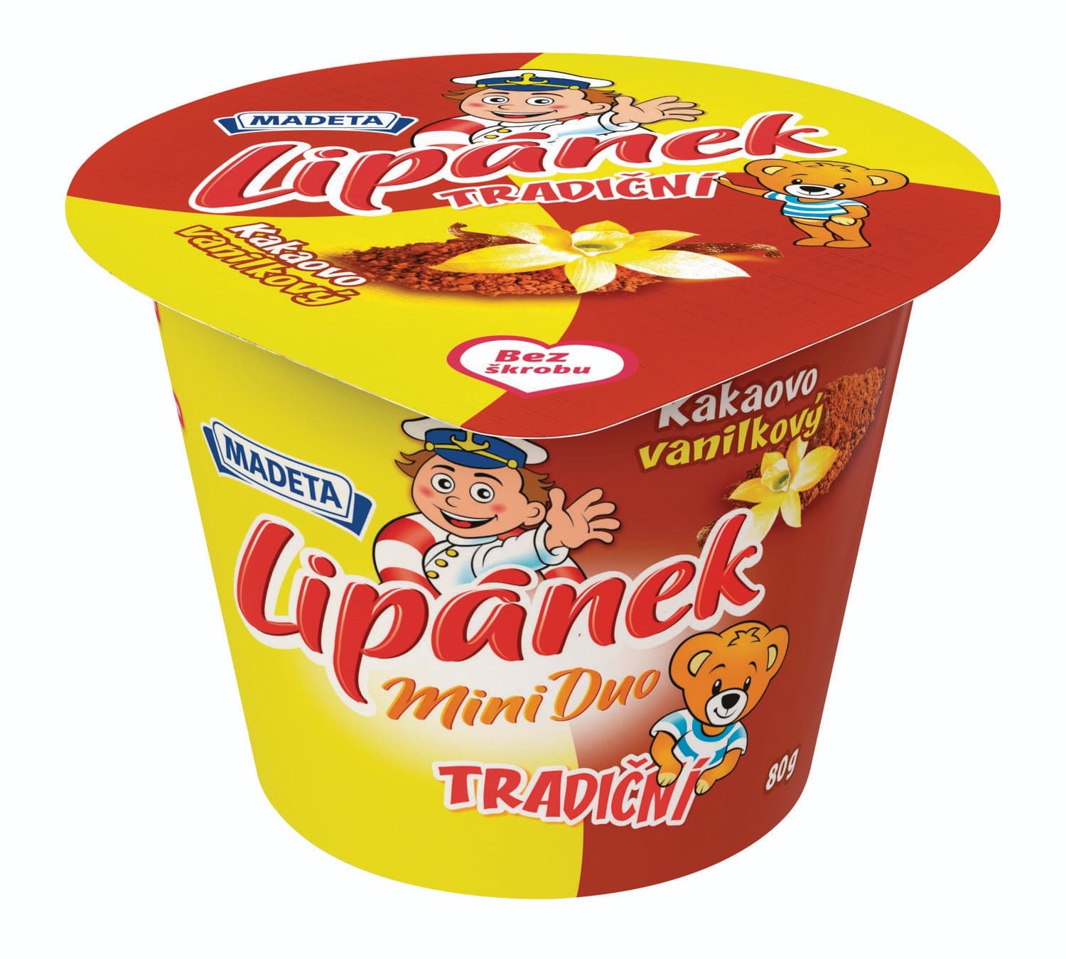 Madeta Duo Lipánek vanilka-kakao 80 g