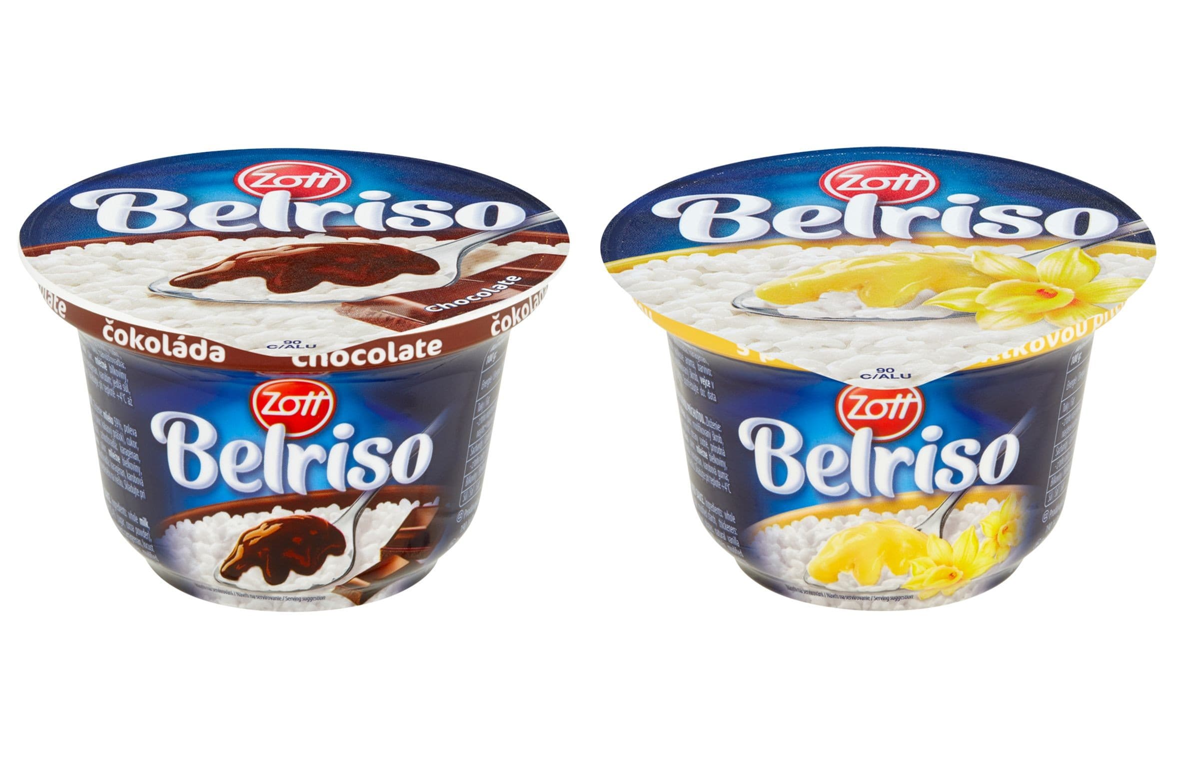 Zott Belriso Mléčný rýžový dezert vanilka/čokoláda 200 g