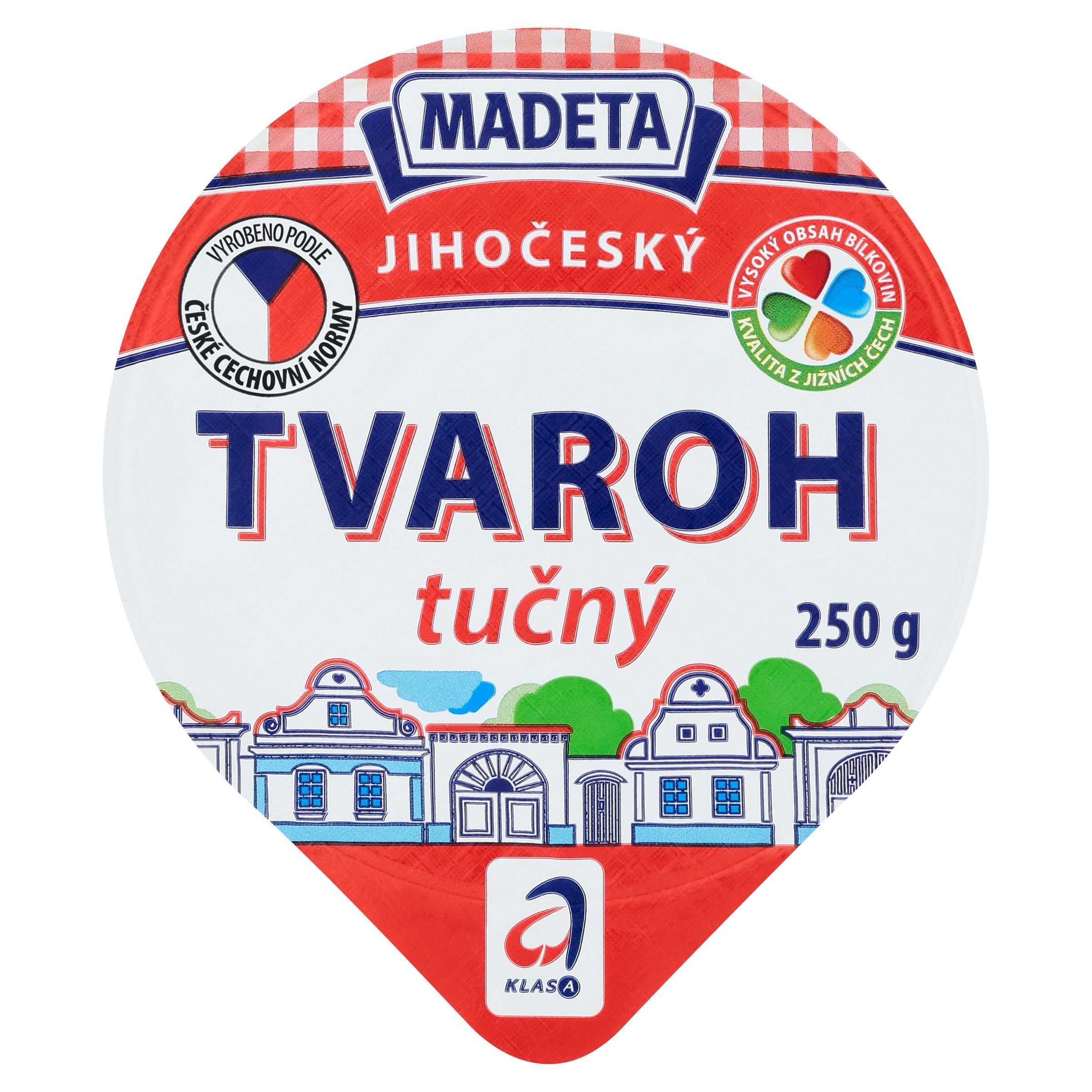Madeta Jihočeský tvaroh tučný 250 g