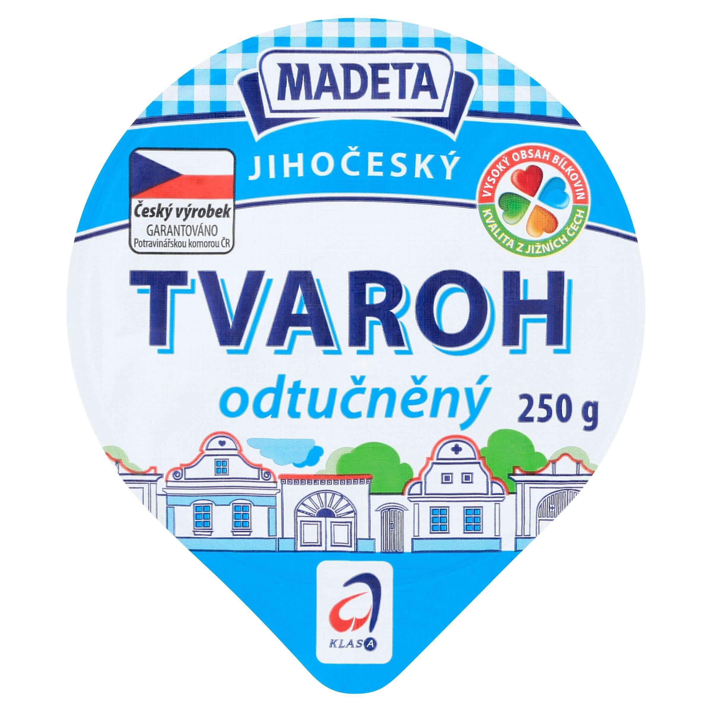 Madeta Jihočeský tvaroh odtučněný 250 g