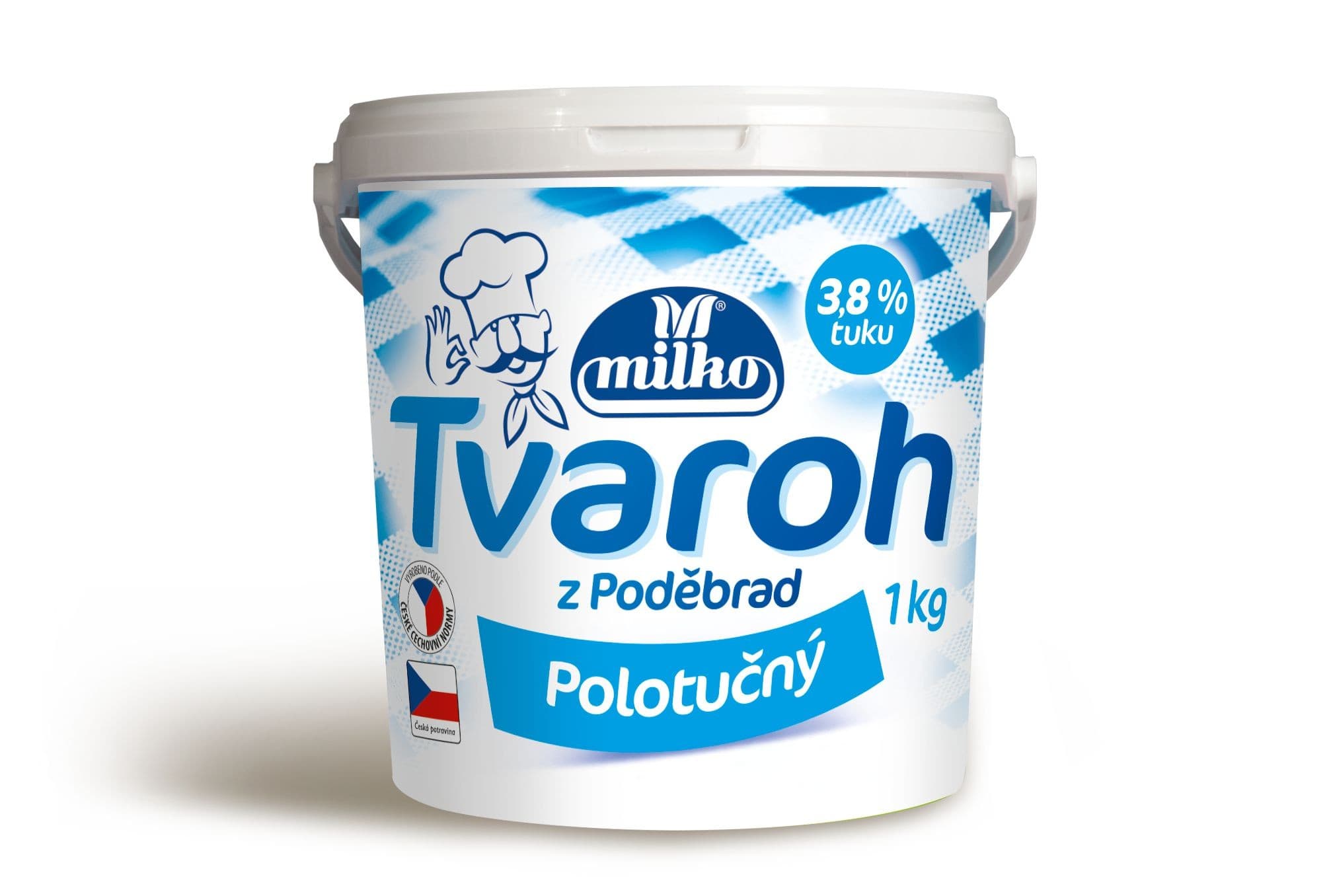 Milko tvaroh polotučný 1kg