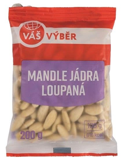 Váš Výběr Mandle jádra loupaná 200 g