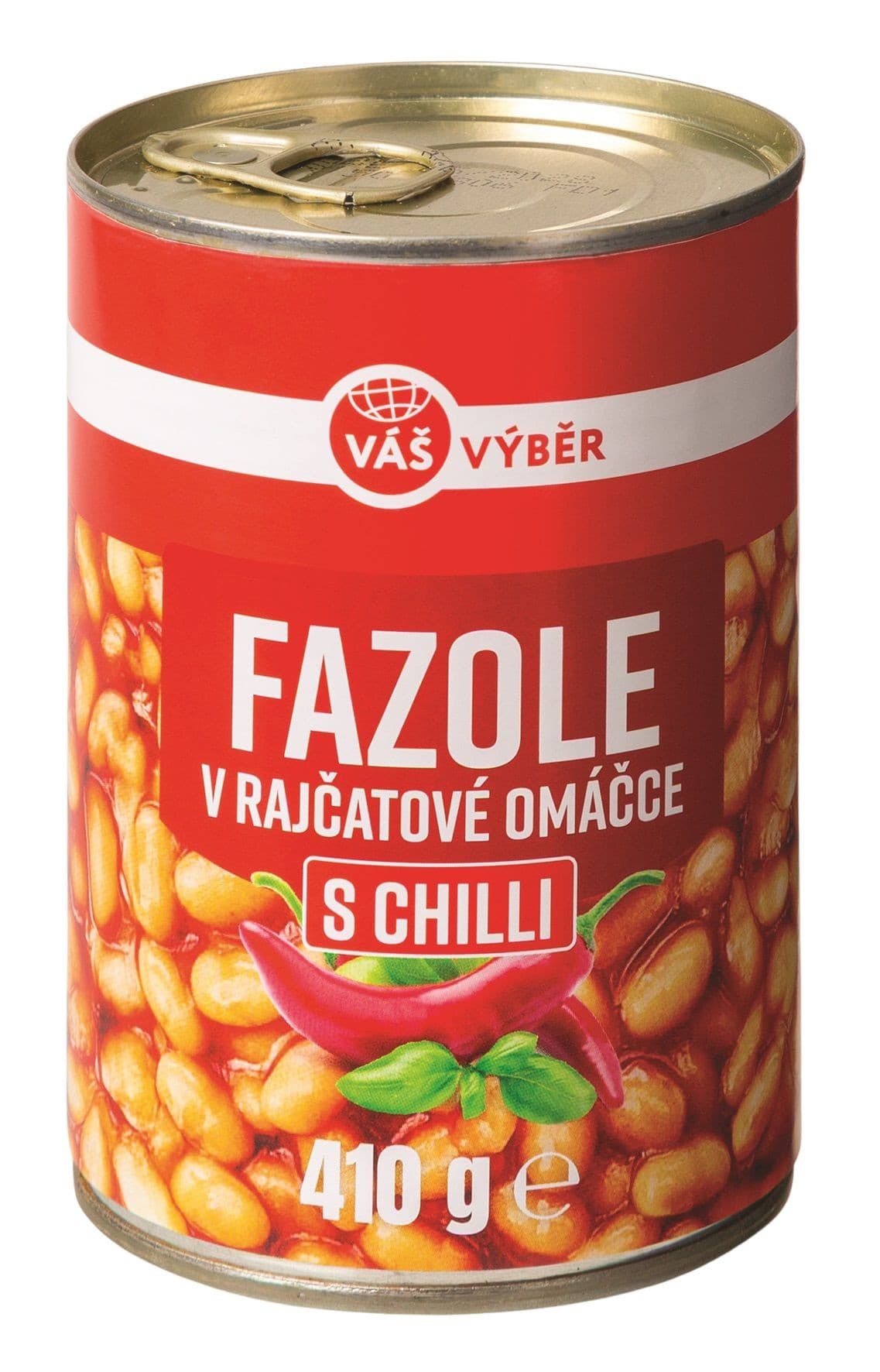 Váš Výběr Fazole v rajčatové omáčce s chilli 410g