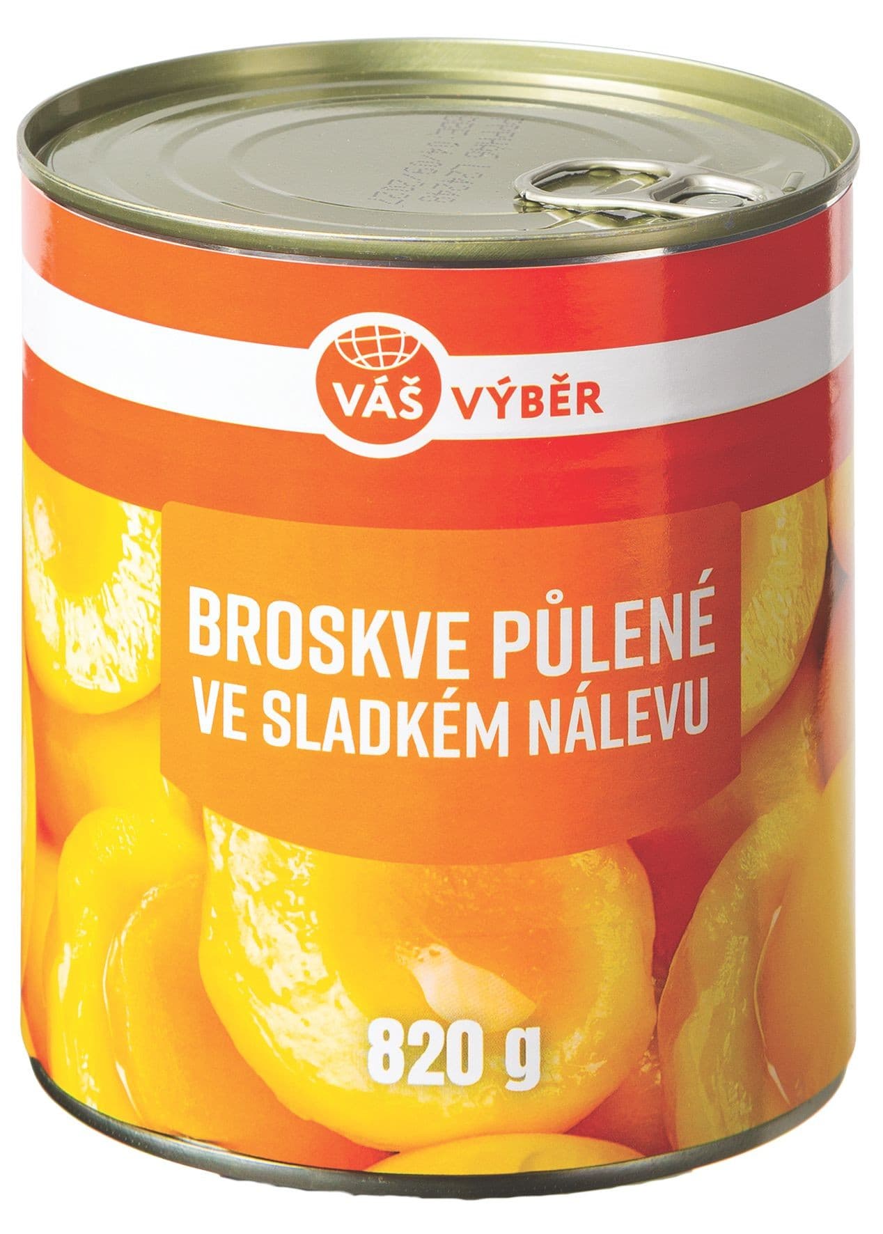 Váš Výběr Broskve půlené ve sladkém nálevu 820g