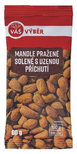 Váš Výběr Mandle pražené solené s uzenou příchutí 60g