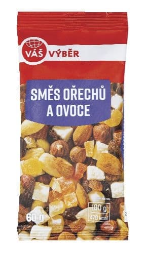 Váš Výběr Směs ořechů a ovoce 60g