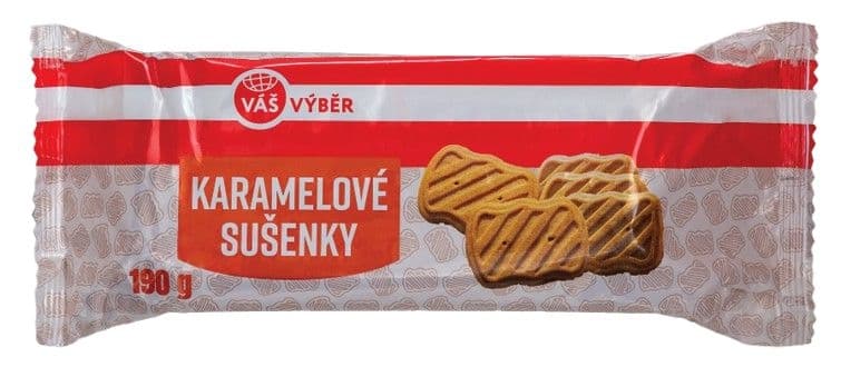 Váš Výběr Karamelové sušenky 190g