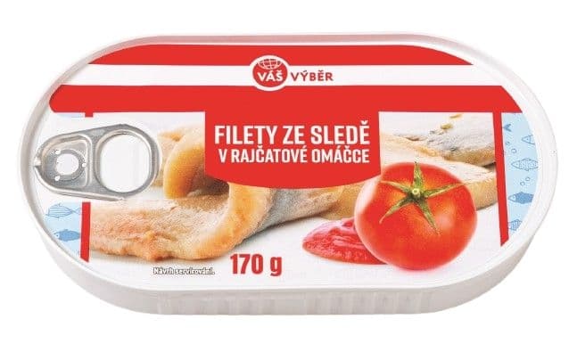Váš Výběr Filety ze sledě v rajčatové omáčce 170 g