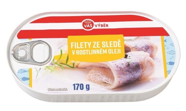 Váš Výběr Filety ze sledě v řepkovém oleji 170 g