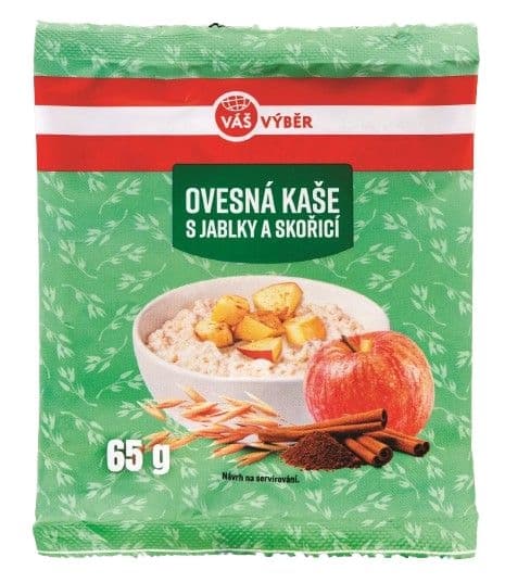 Váš Výběr Ovesná kaše s jablkem a skořicí 65g