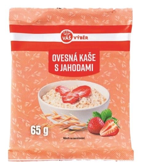 Váš Výběr Ovesná kaše s jahodami 65g