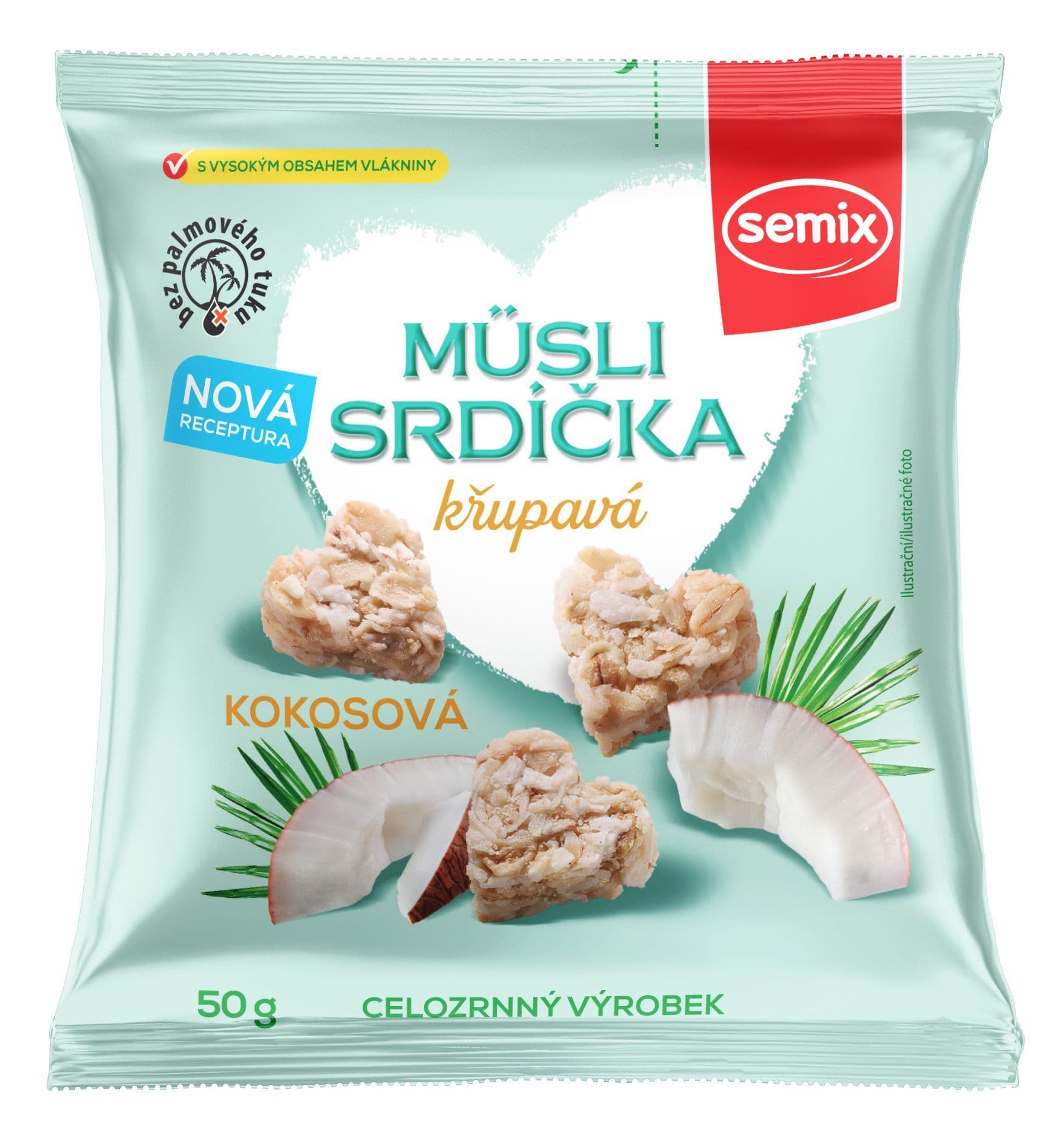 Semix Müsli srdíčka křupavá kokosová 50g