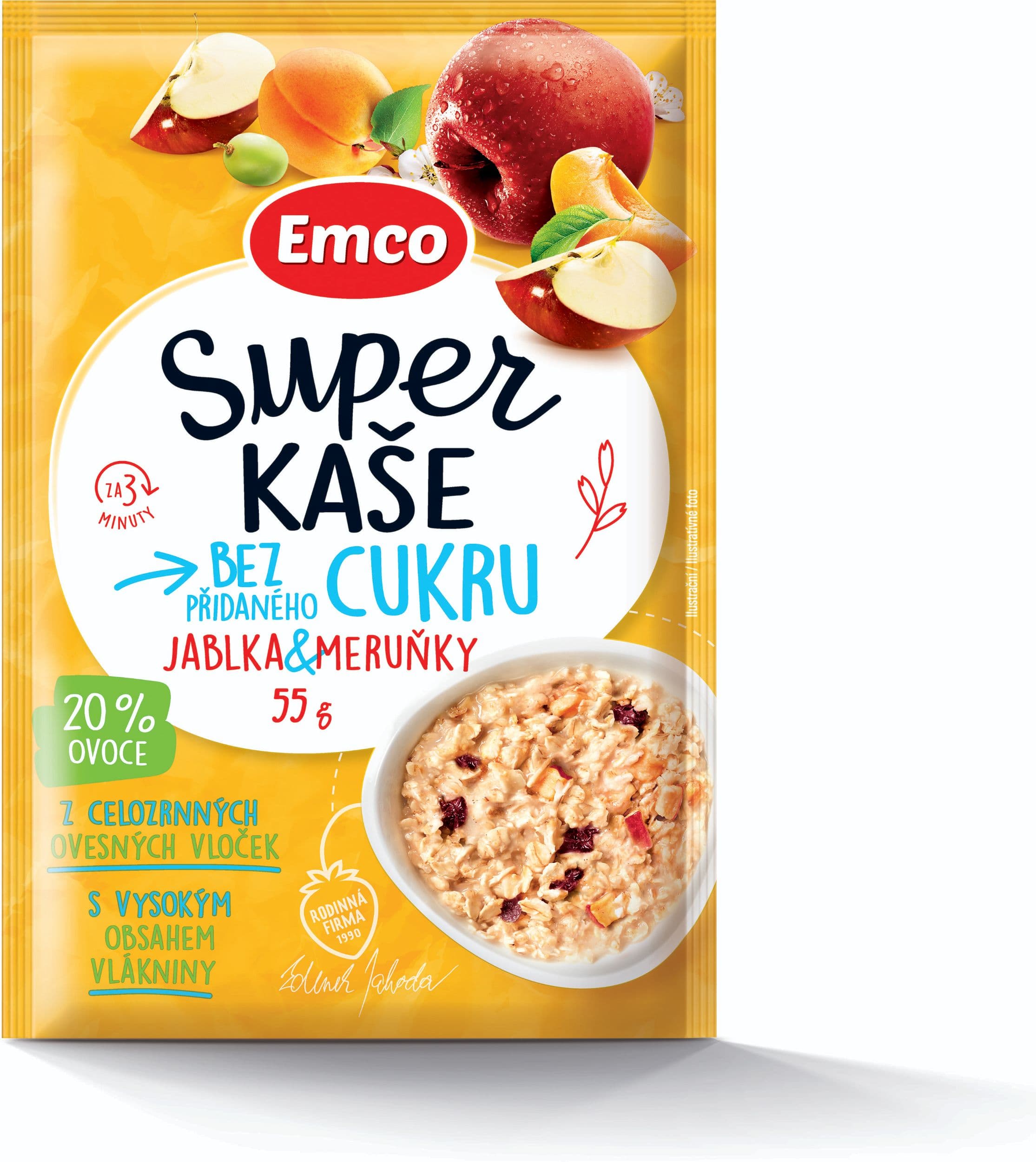 Emco Super kaše jablka meruňky 55g