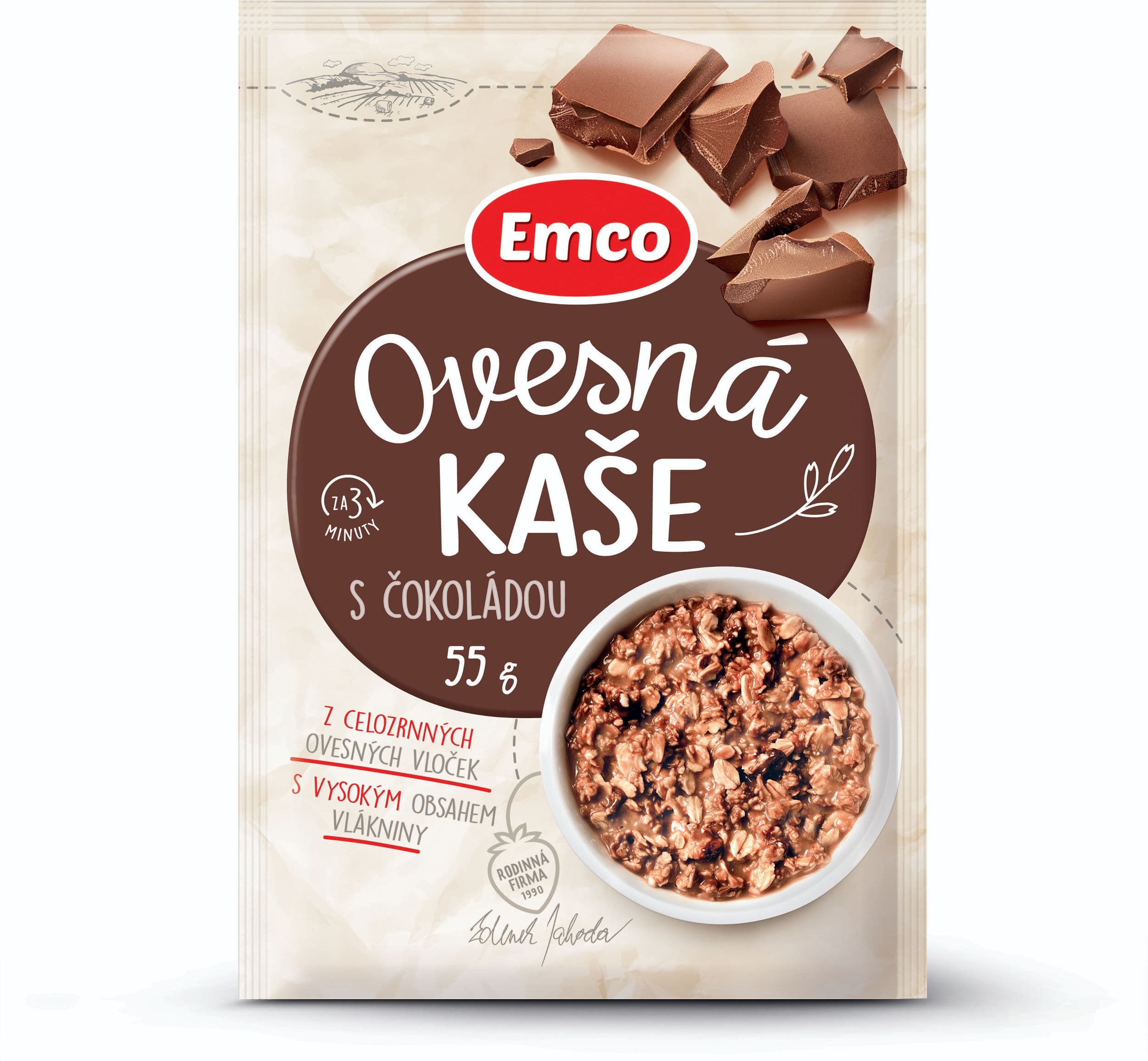 Emco Ovesná kaše s čokoládou 55g