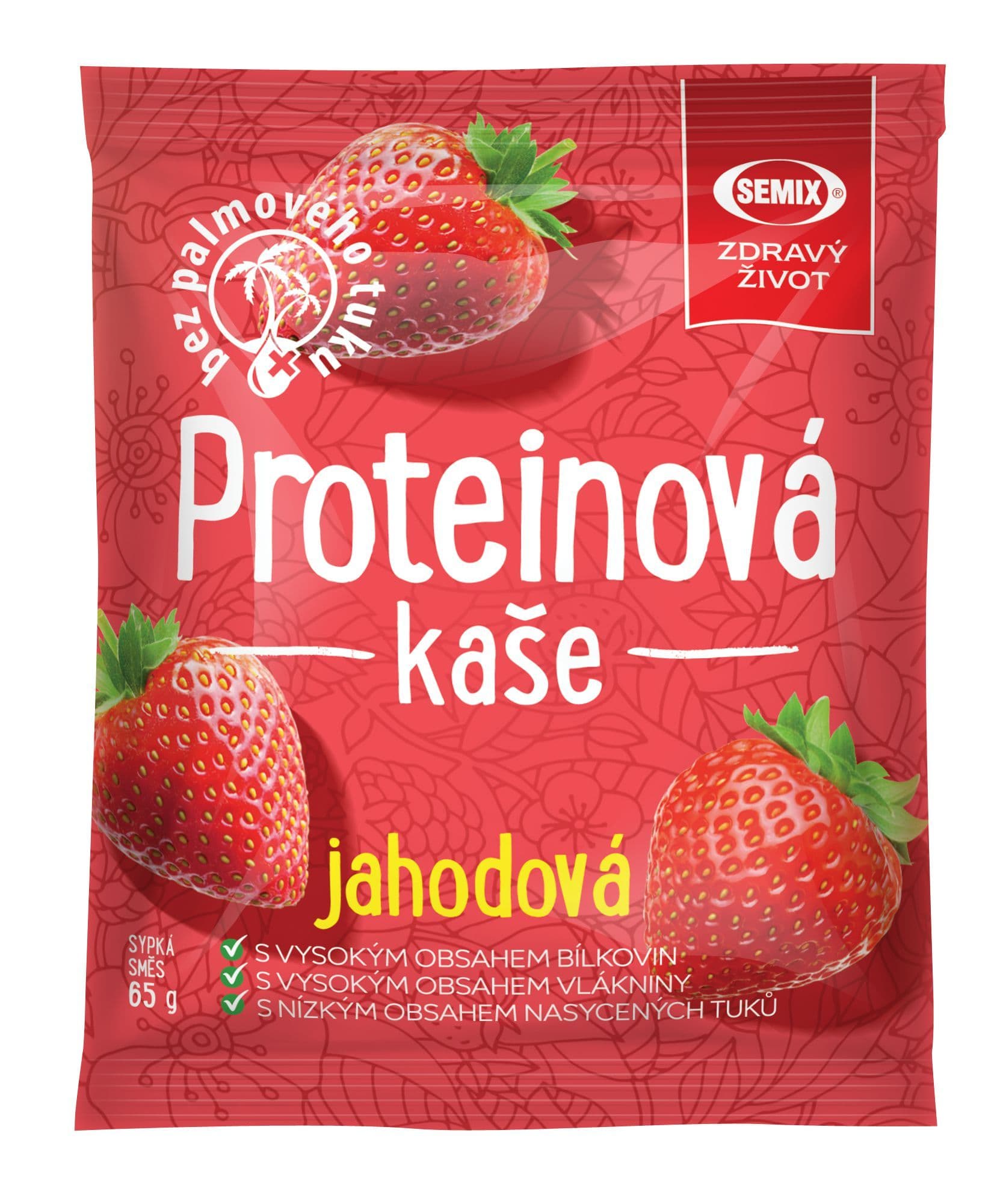 SeMix Proteinová kaše jahodová 65 g