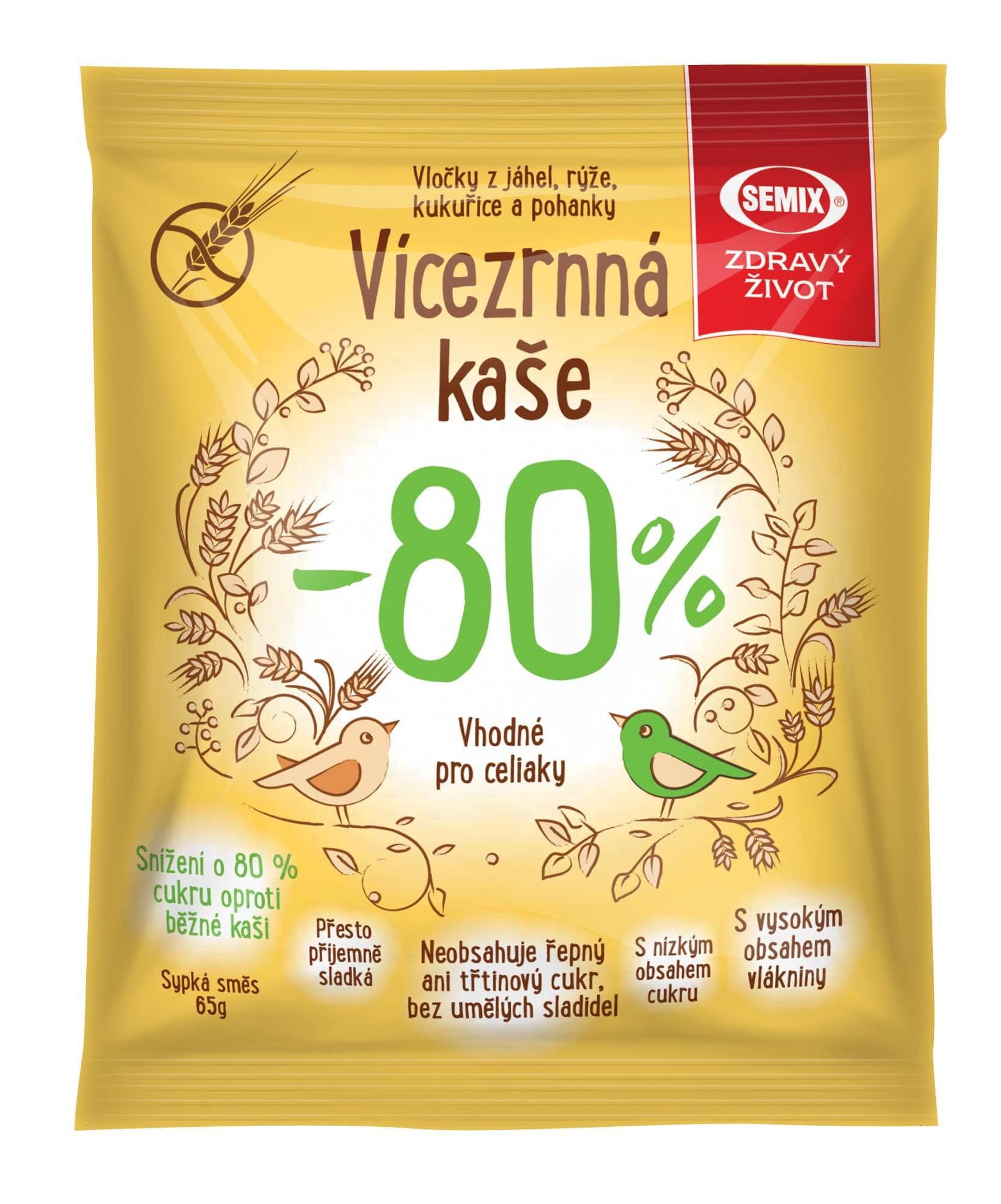 Semix Vícezrná kaše 80 % bez lepku 65 g