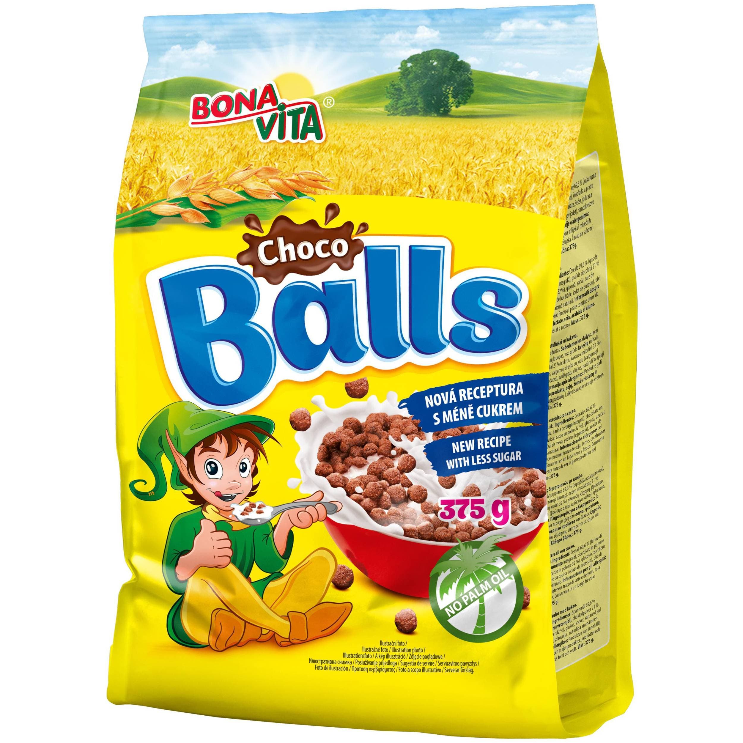 Bona Vita Choco balls cereální kuličky s kakaem 375 g