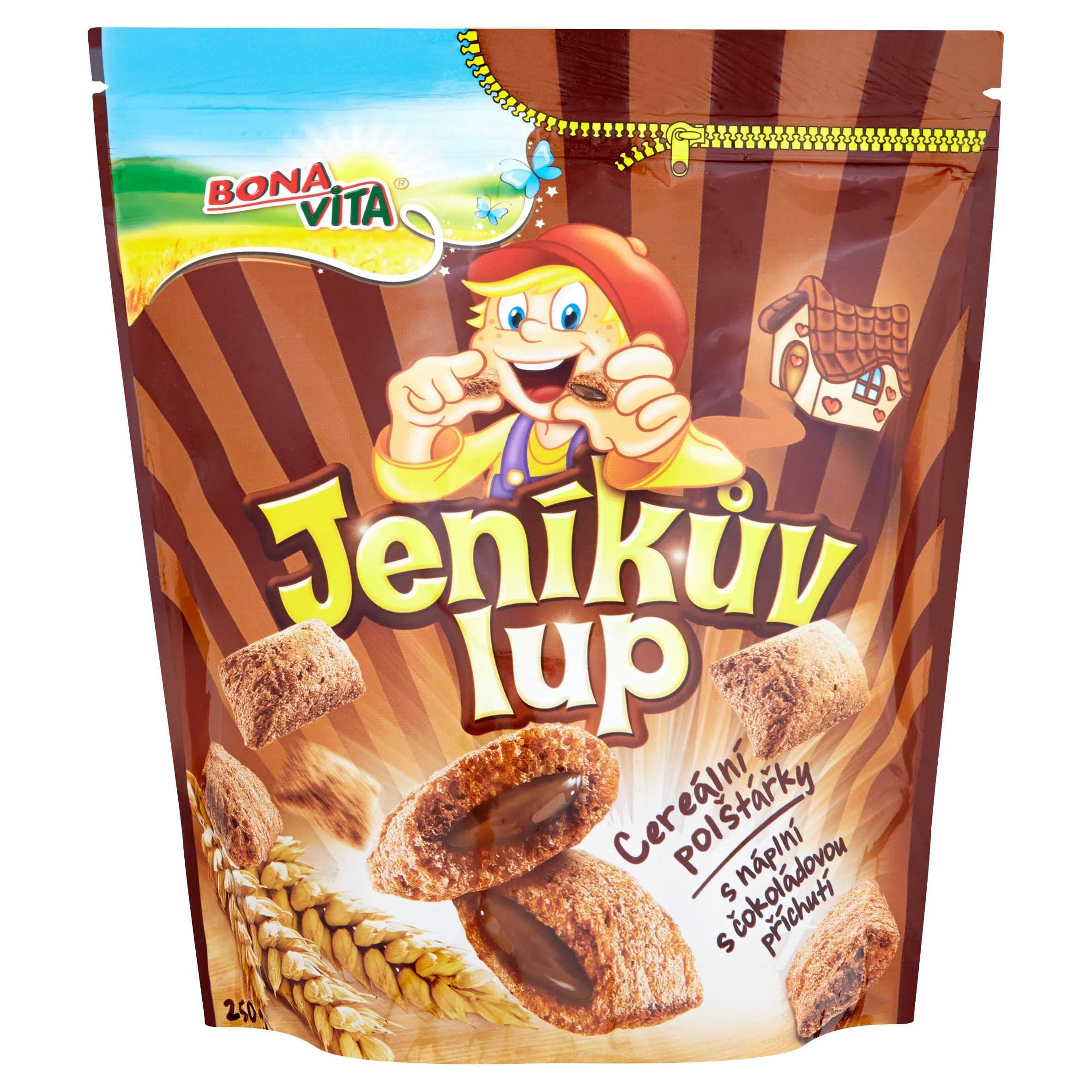 Bona Vita Jeníkův lup cereální polštářky s čokoládovou příchutí 250 g